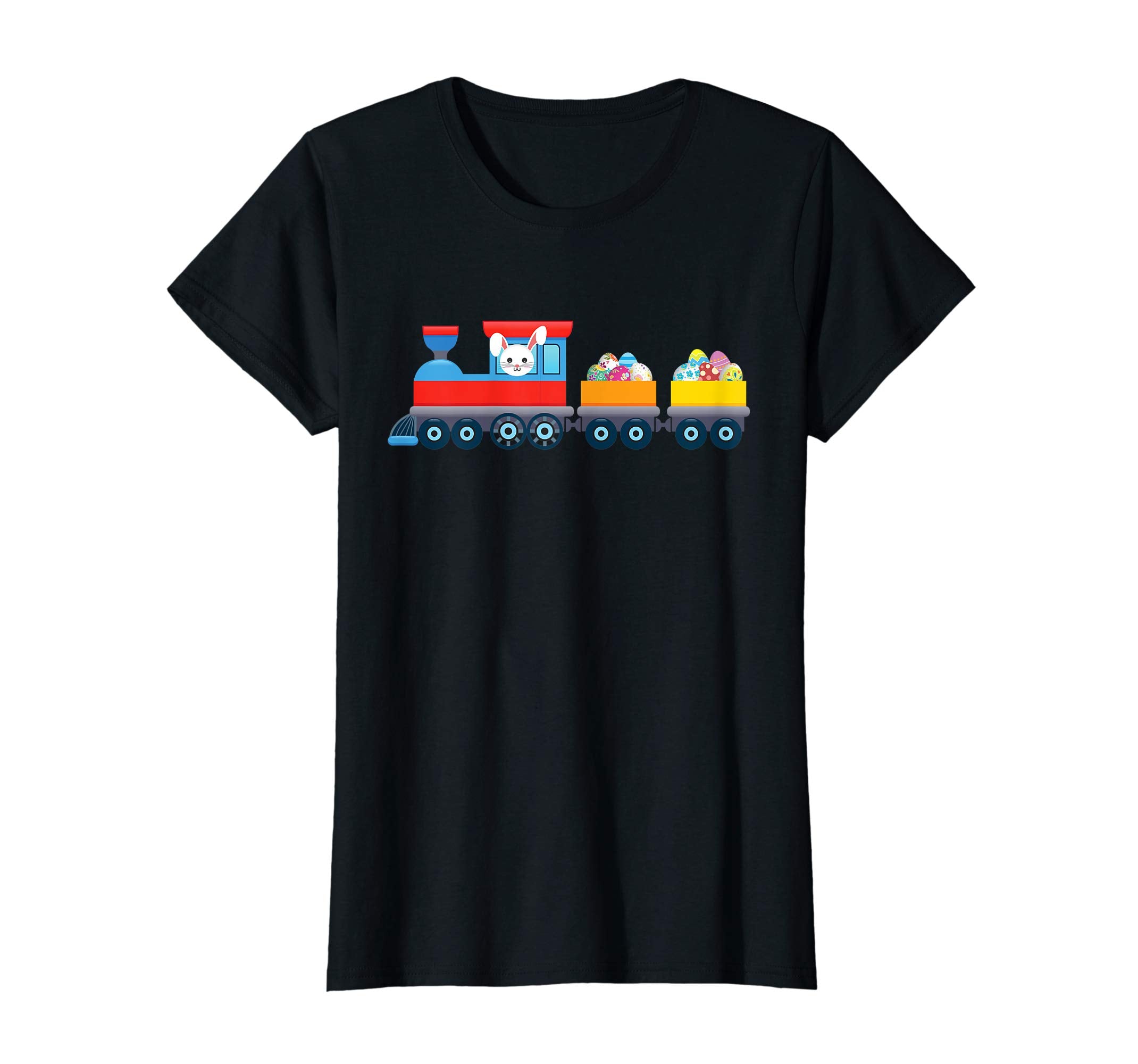 Bunny Train Truck Carying Eggs Easter Day T-Shirt Egg Hunt