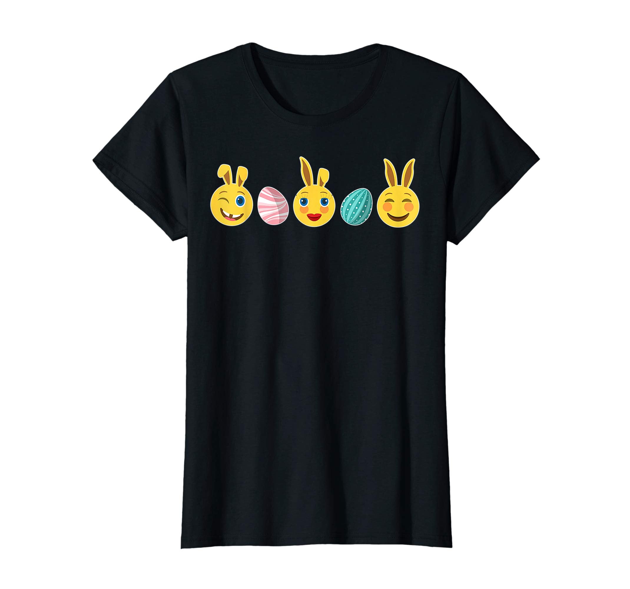 Bunnies Emotion Face Easter Eggs Happy Easter Day Shirt