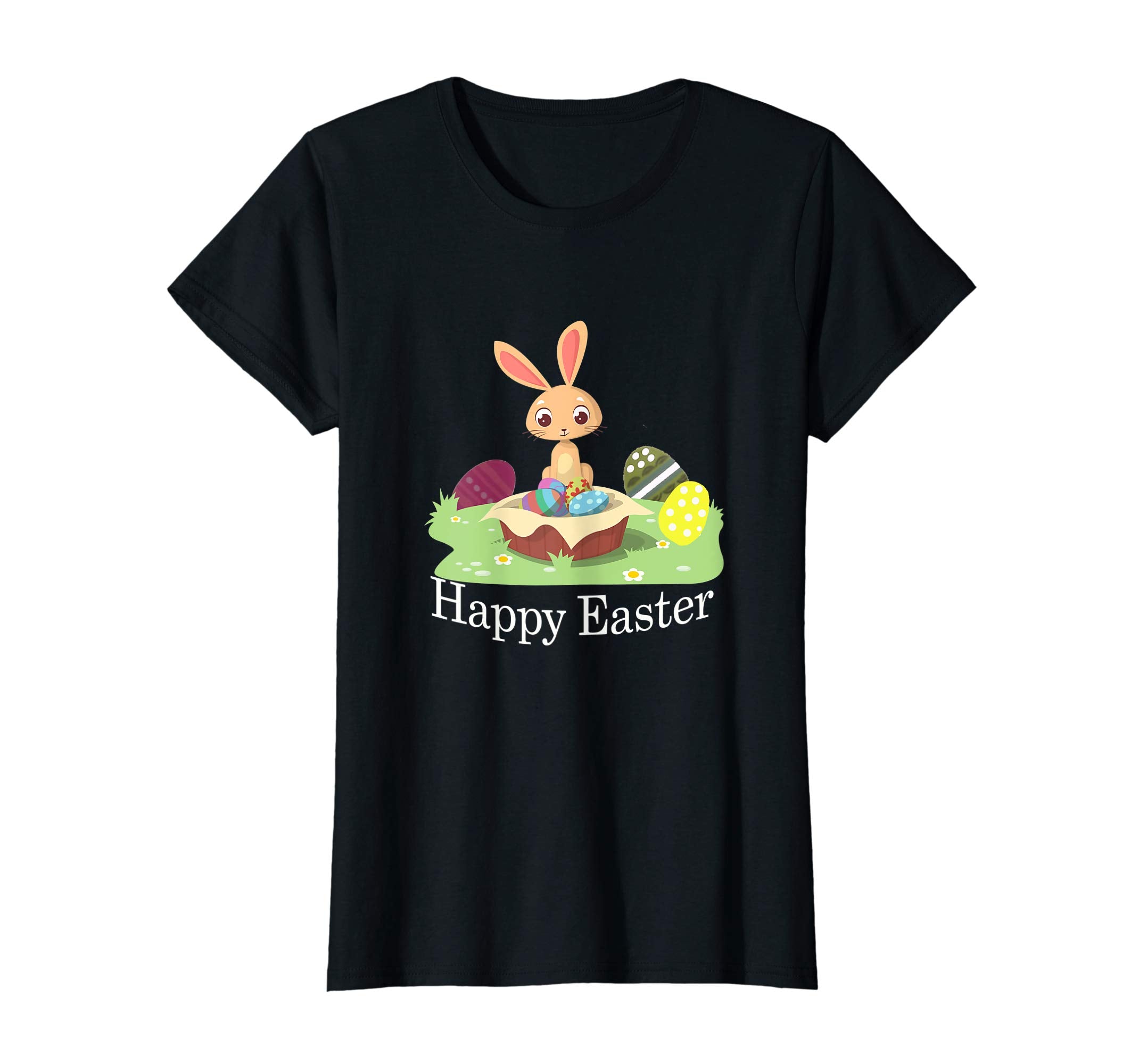 Happy Easter Egg Hunt Basket TShirt Pastel Color Funny Bunny