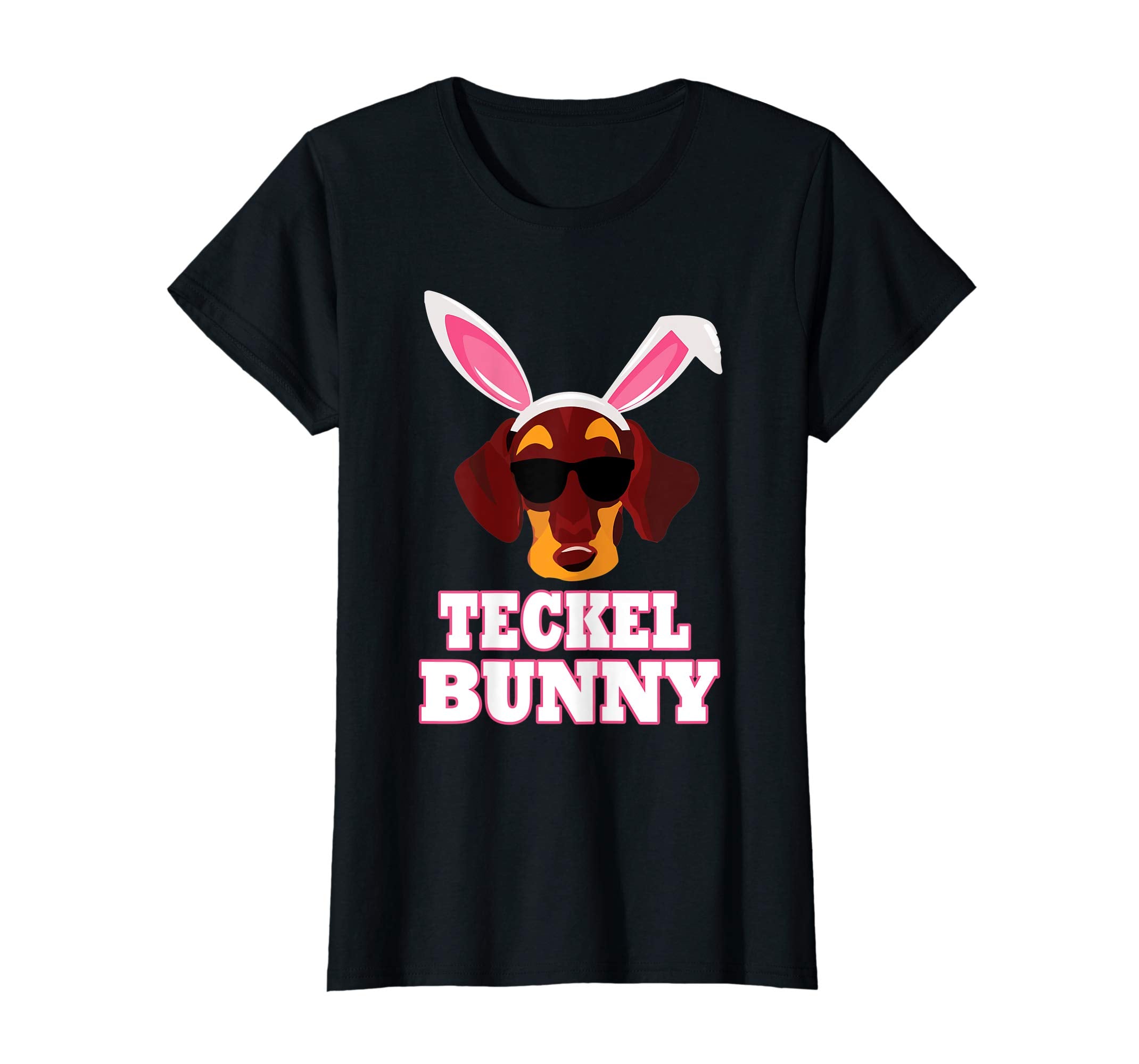 Cool Glasses Teckels Bunny Rabbit Dog Happy Easter Shirt