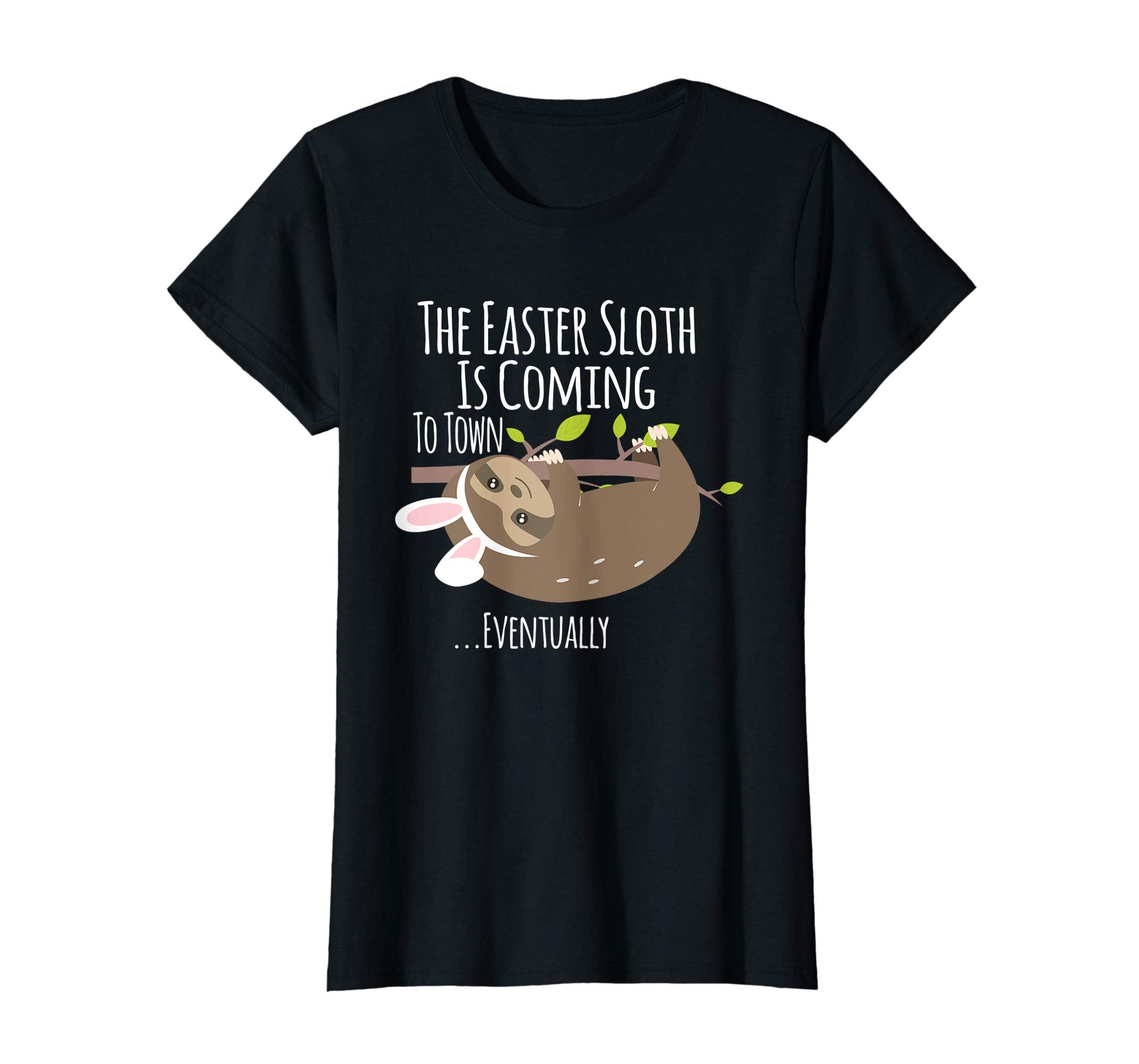 The Easter Sloth With Bunny Ears Funny T Shirt Easter Bunny