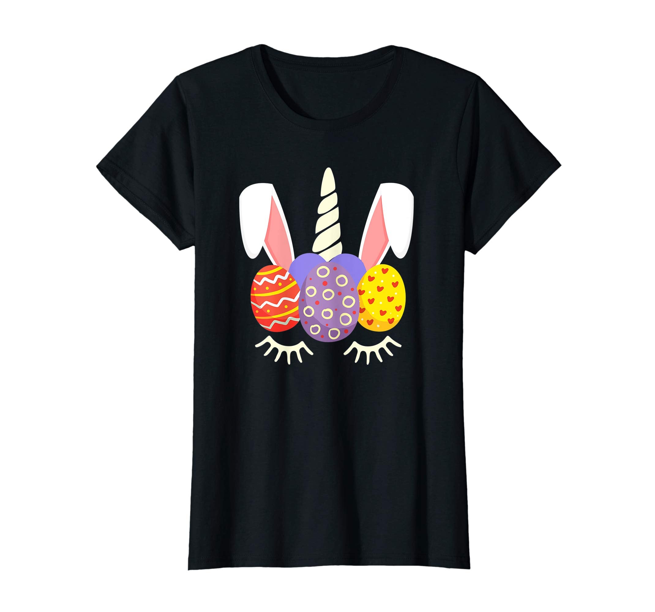 Unicorn Bunny Egg Hunt Happy Easter Kids Boys Girls T Shirt