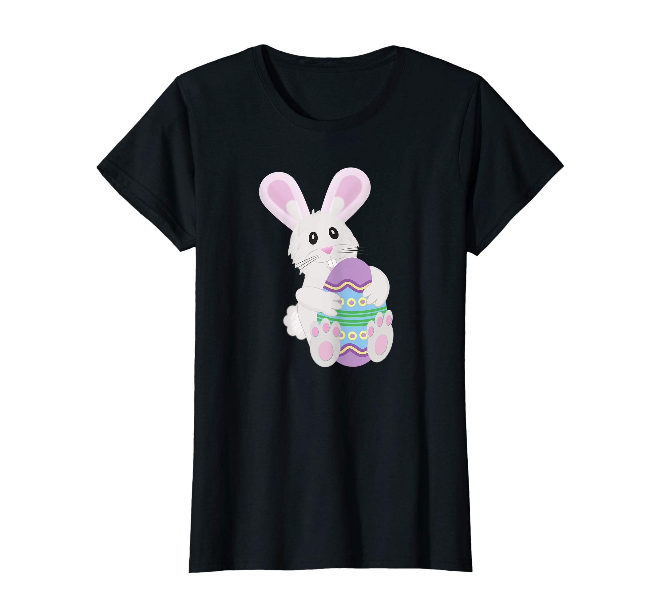 Cute Easter Bunny Hugging Beautiful Easter Egg T Shirt
