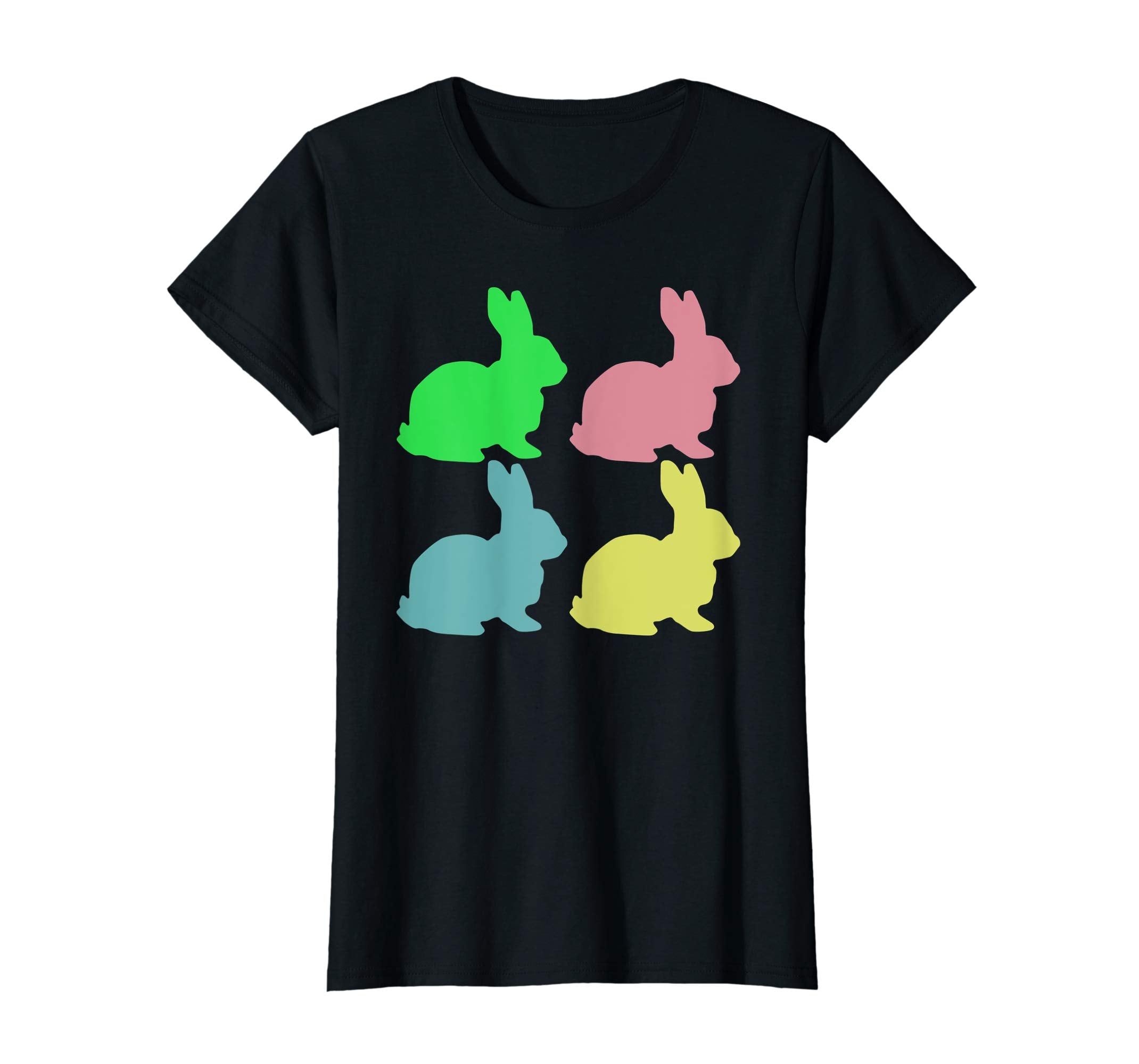 Vintage Retro Pastel Easter Bunny Rabbits Grid Shirt