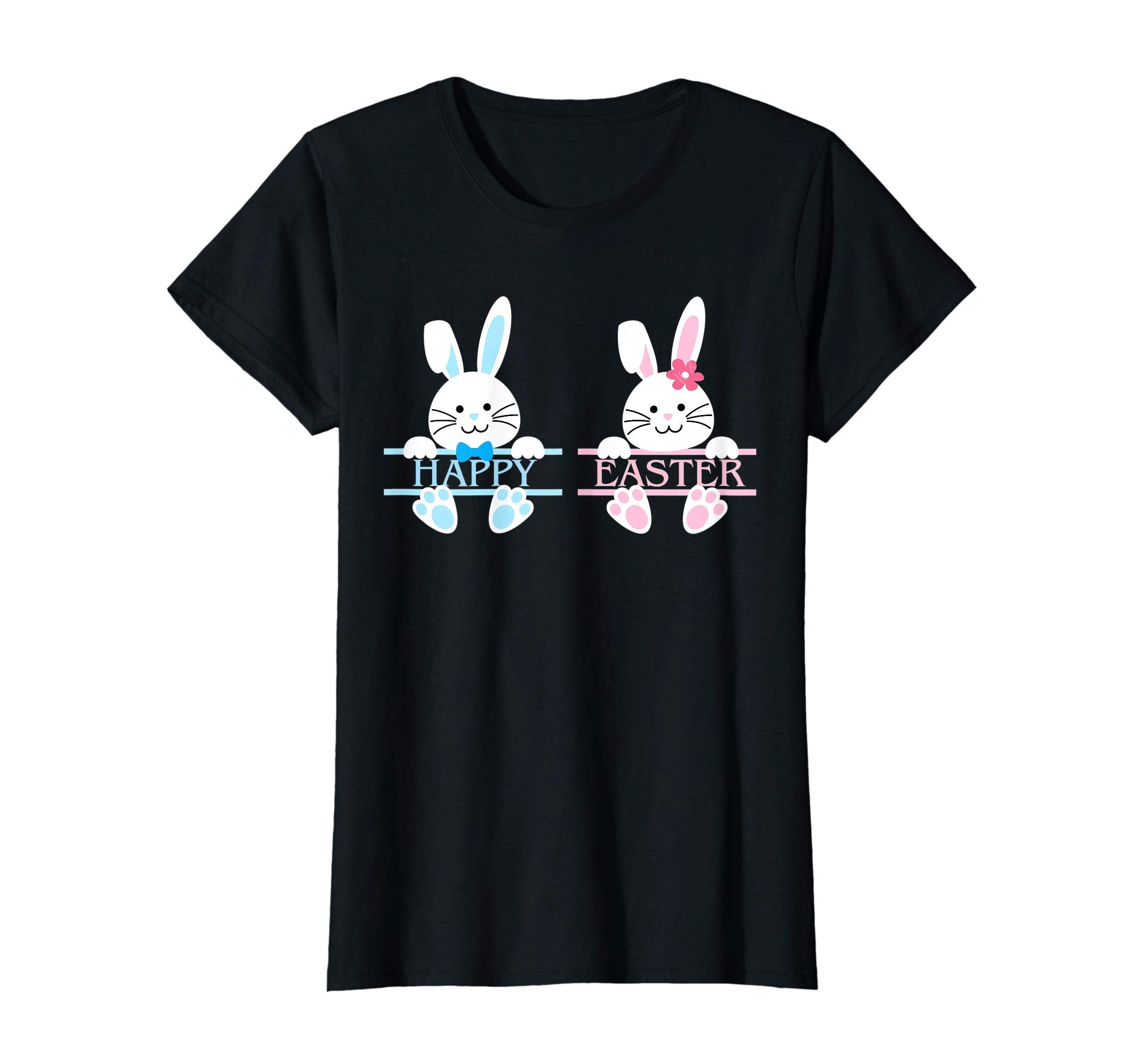 Cute Bunny Happy Easter T shirt Kids Boys Girls