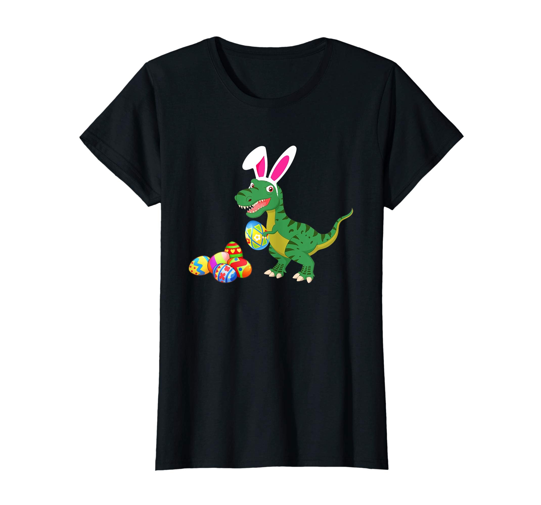 Funny Dinosaur T-rex Bunny with Eggs Easter T shirt