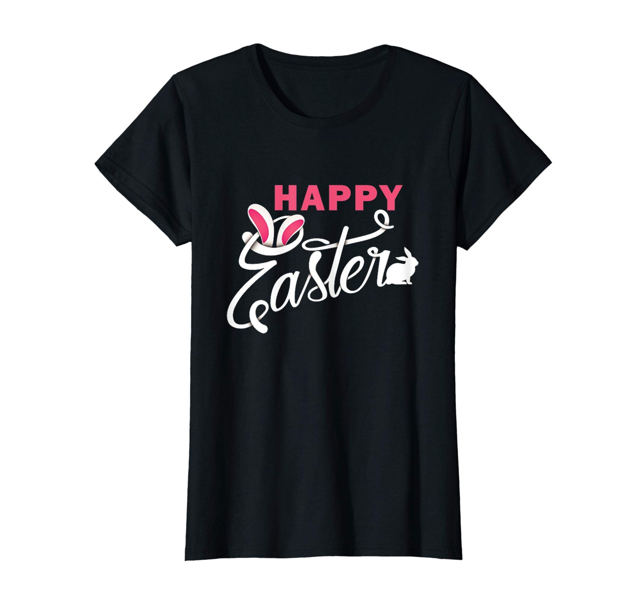 HAPPY EASTER Funny Bunny Shirt Girls Women Kids