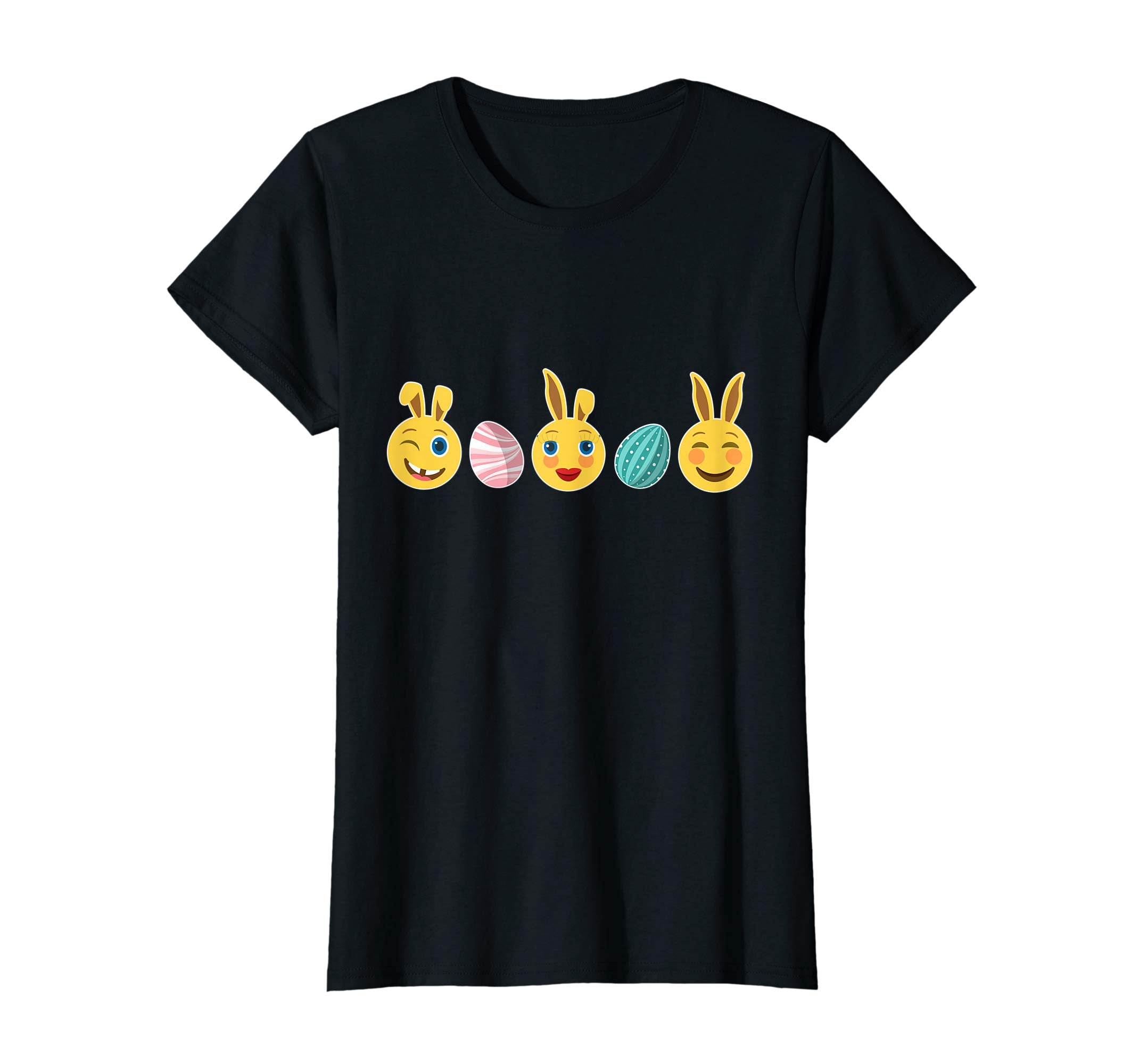 Bunnies Emotion Face &amp; Easter Eggs Happy Easter Day Shirt