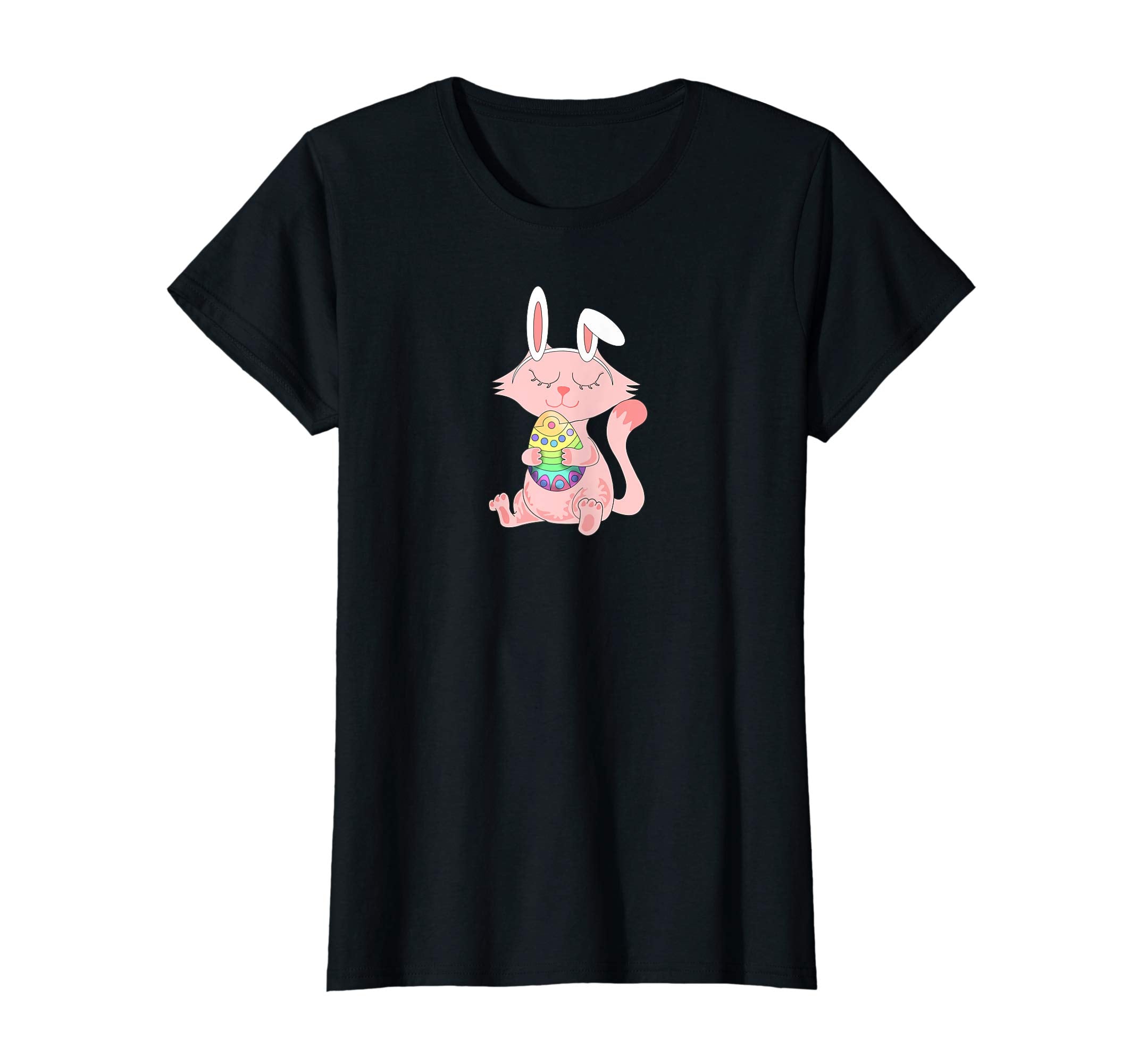 Cute Fun Easter Bunny Cat t-shirt 2019 unisex kids easteregg