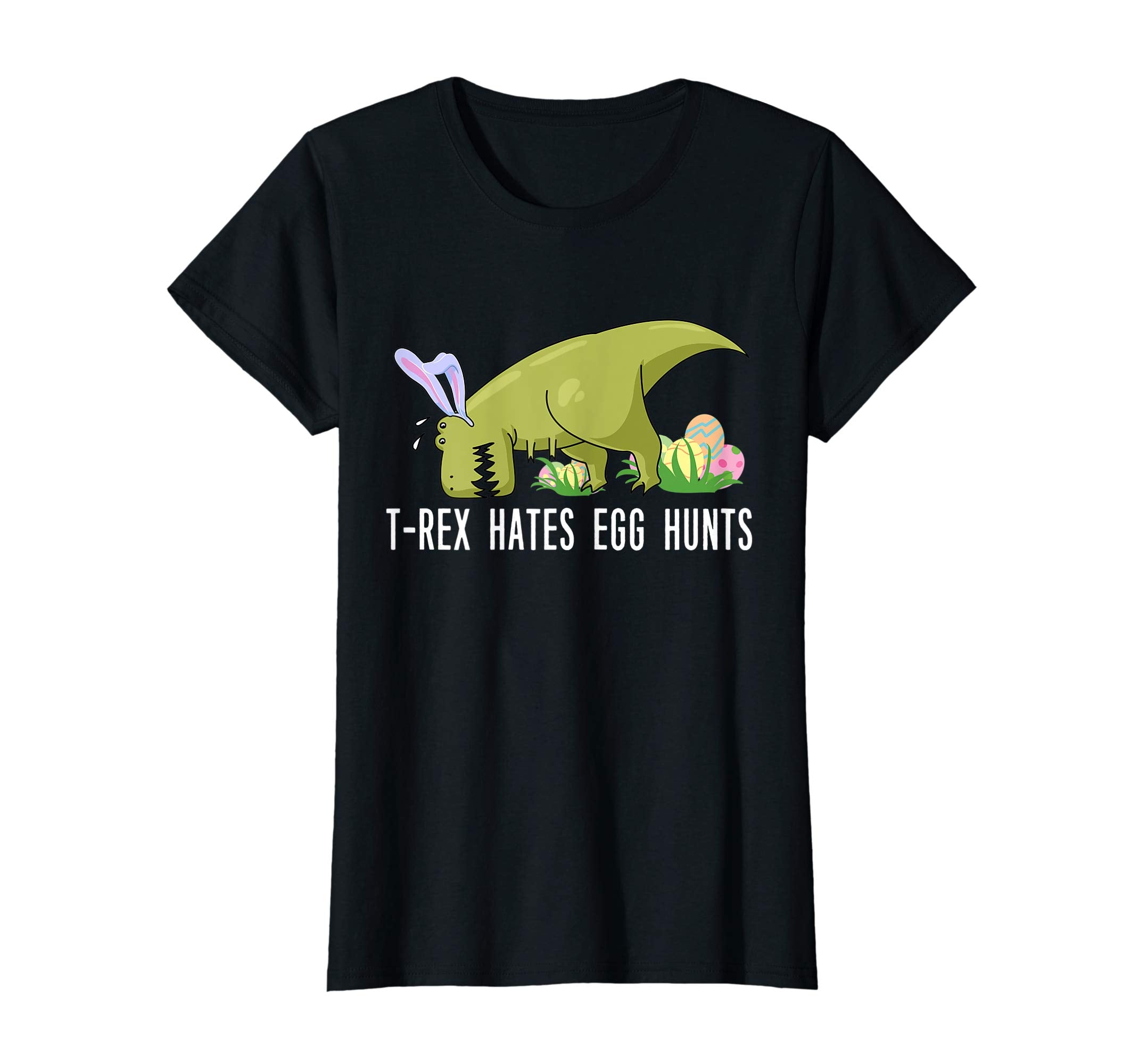 Funny Dinosaur Easter Bunny T Shirt T-Rex Gift for Boy Girl