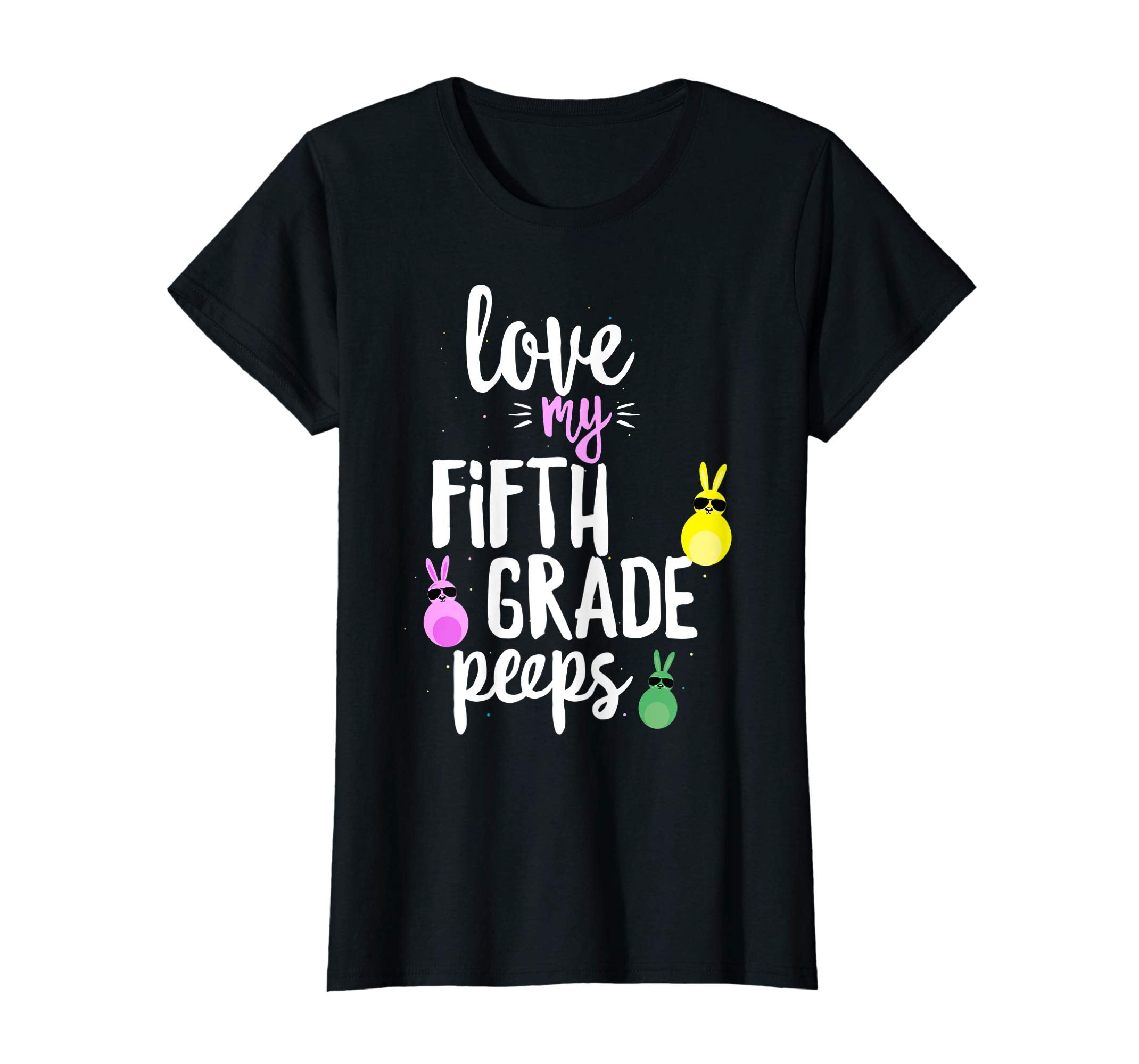 Love My Fifth Grade Peeps Easter Teacher Bunny T-shirt