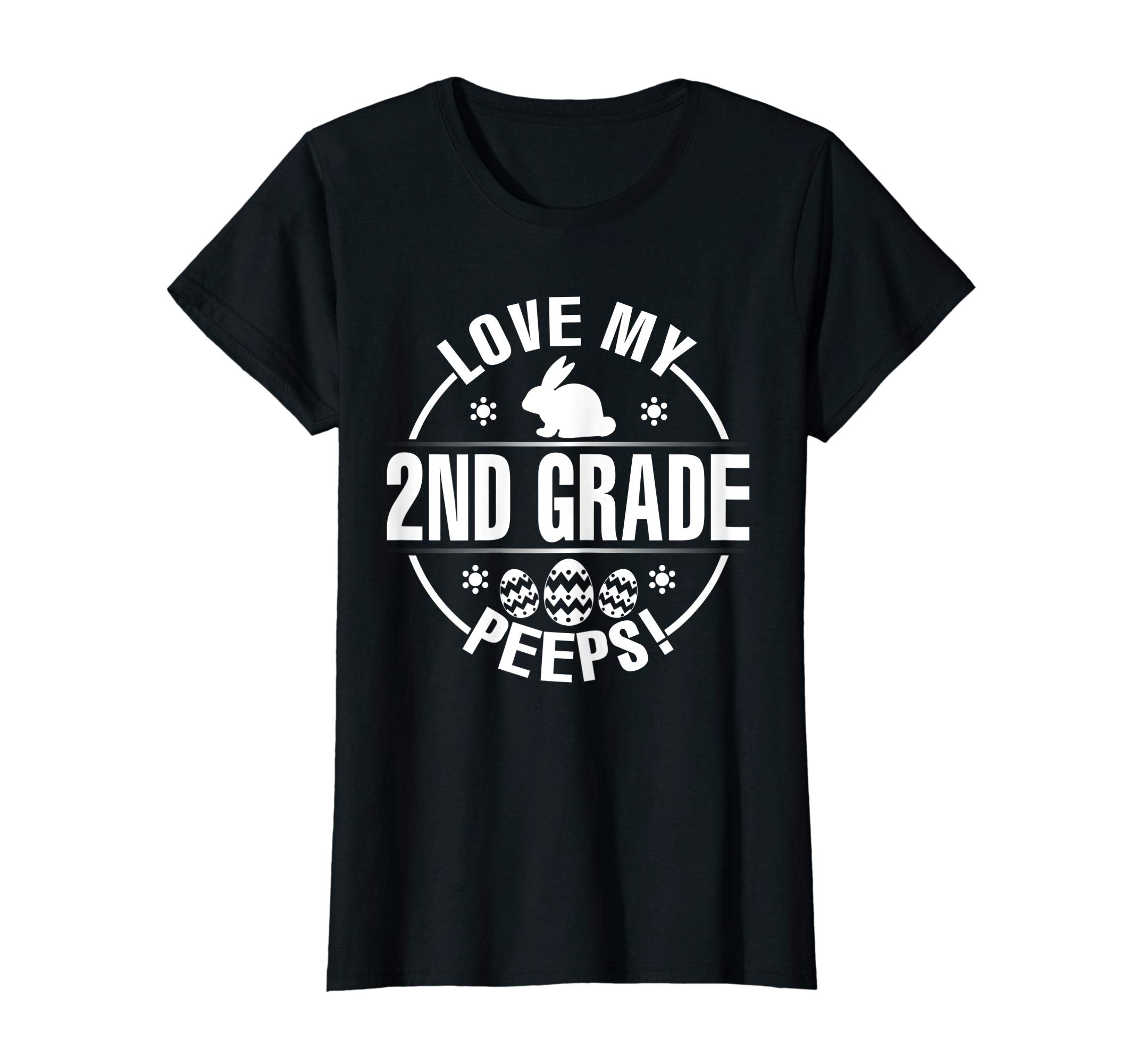 Bunny &amp; Easter Eggs Love My 2ND Grade Peeps Happy Day Shirt