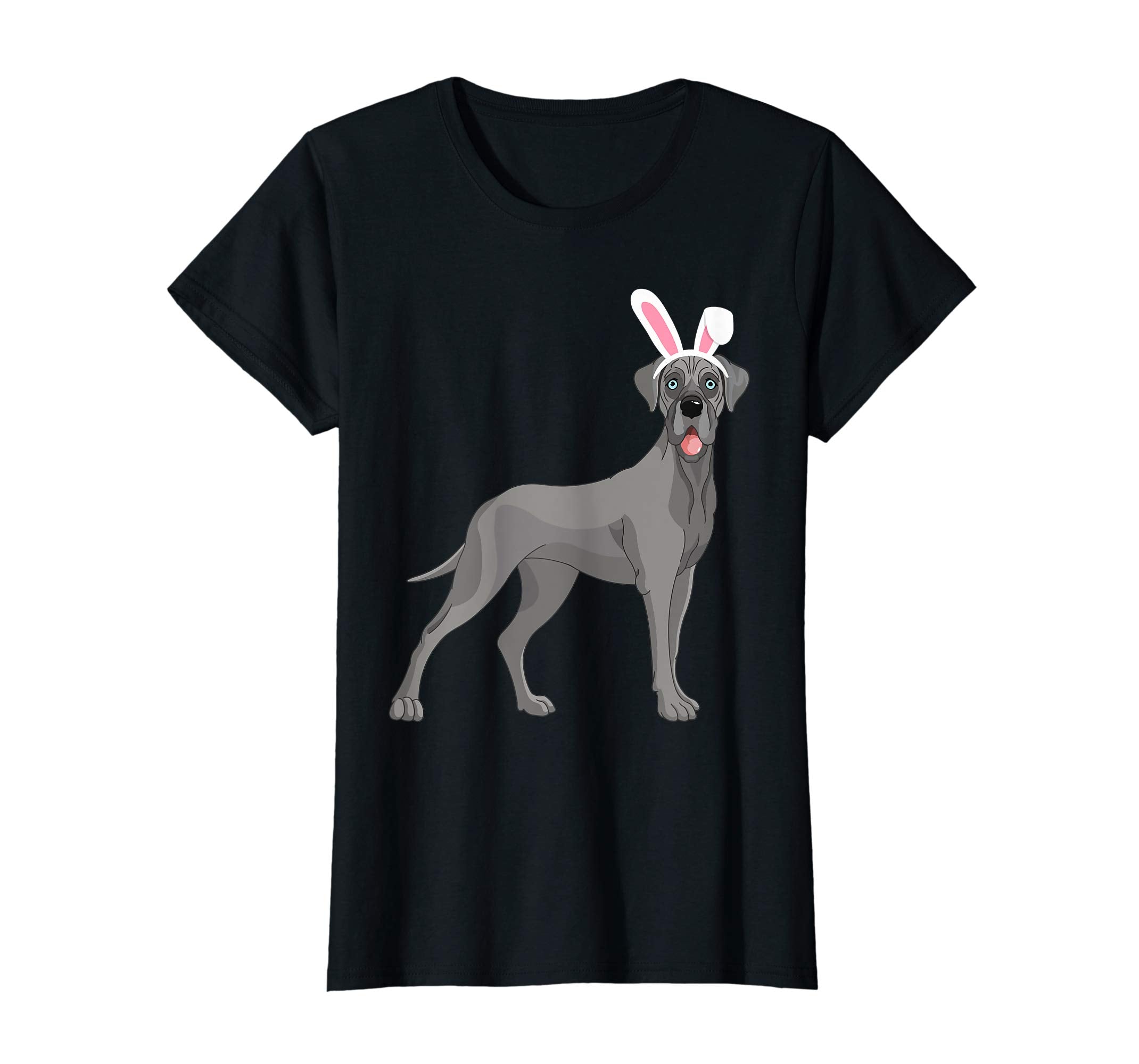 Great Dane Dog With Bunny Rabbit Hat Easter Happy Day Shirt