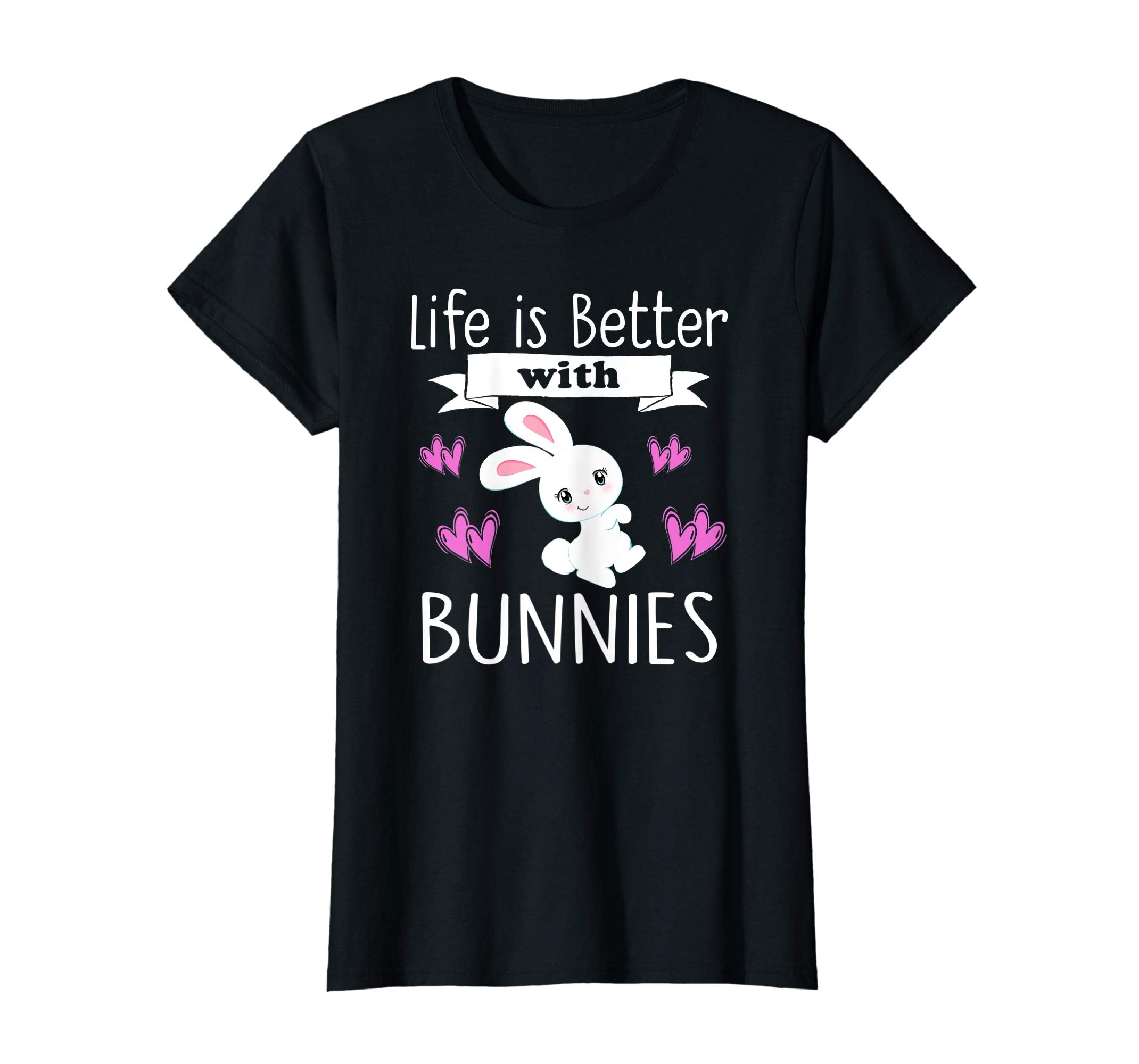 Bunny T-Shirt Girls LIFE IS BETTER WITH BUNNIES Easter Gift