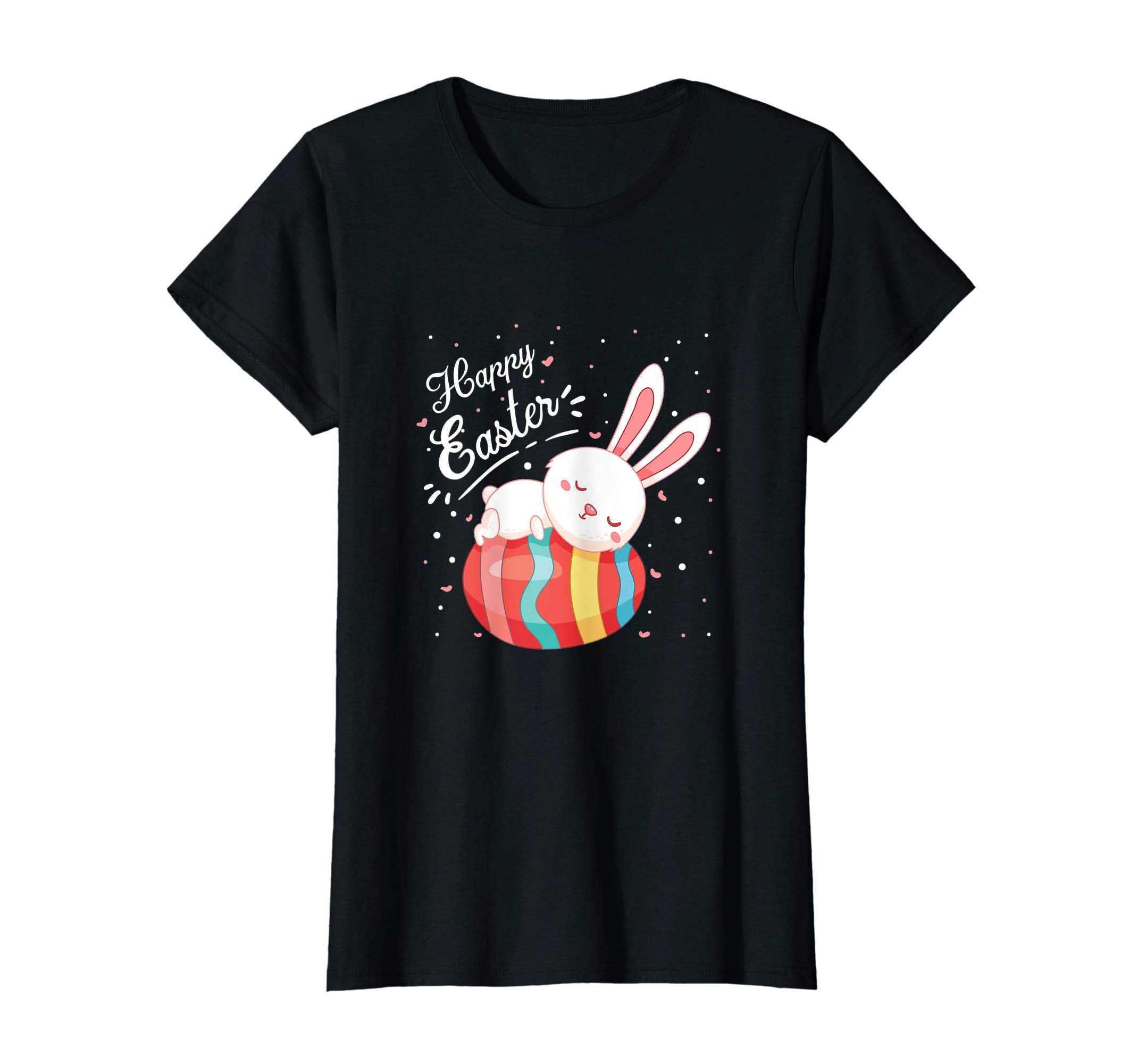 Happy Easter Bunny Tee T Shirt With Easter Eggs Tee