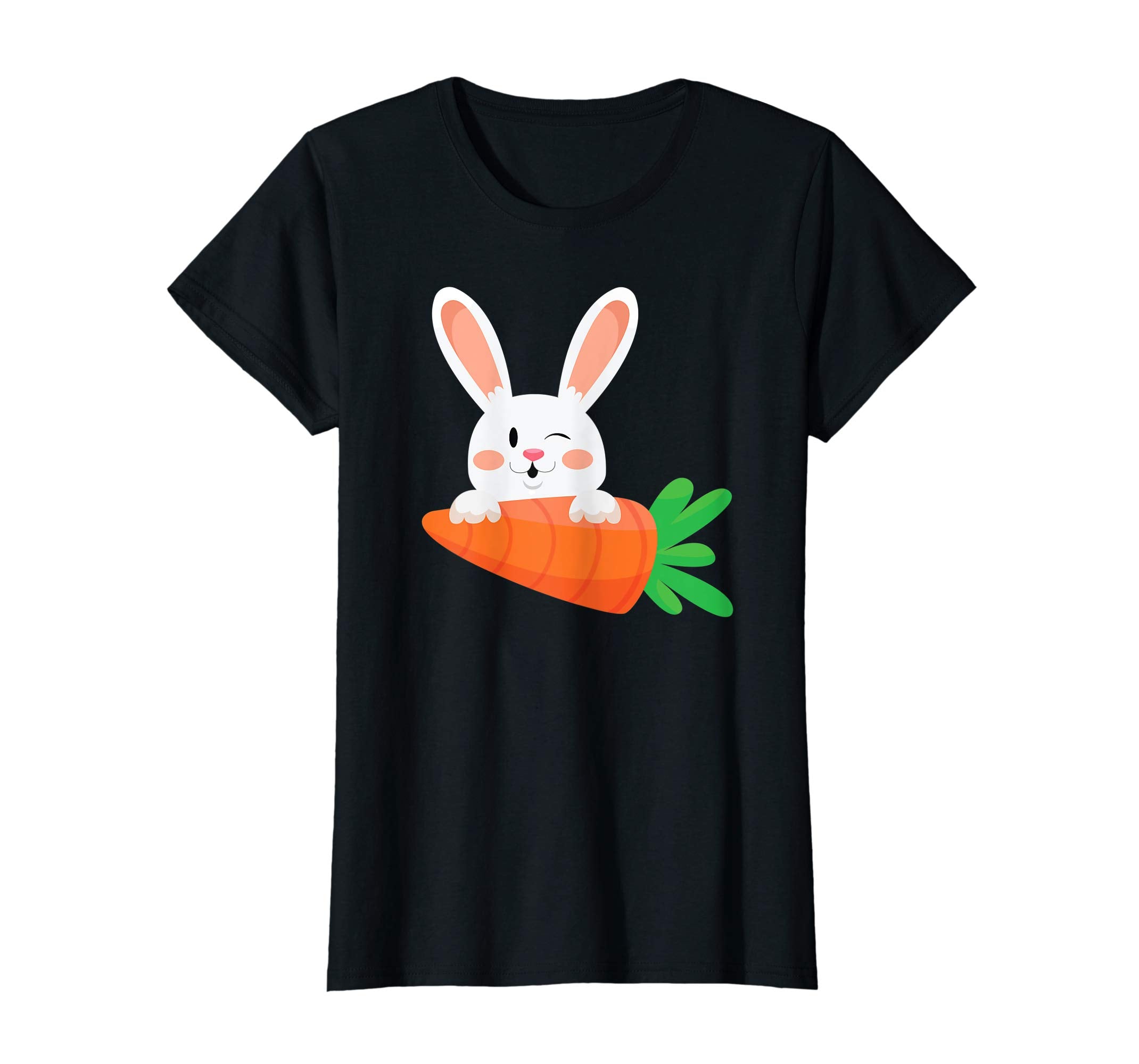 Cute Bunny With Carrot Easter Day T-Shirt Egg Hunting
