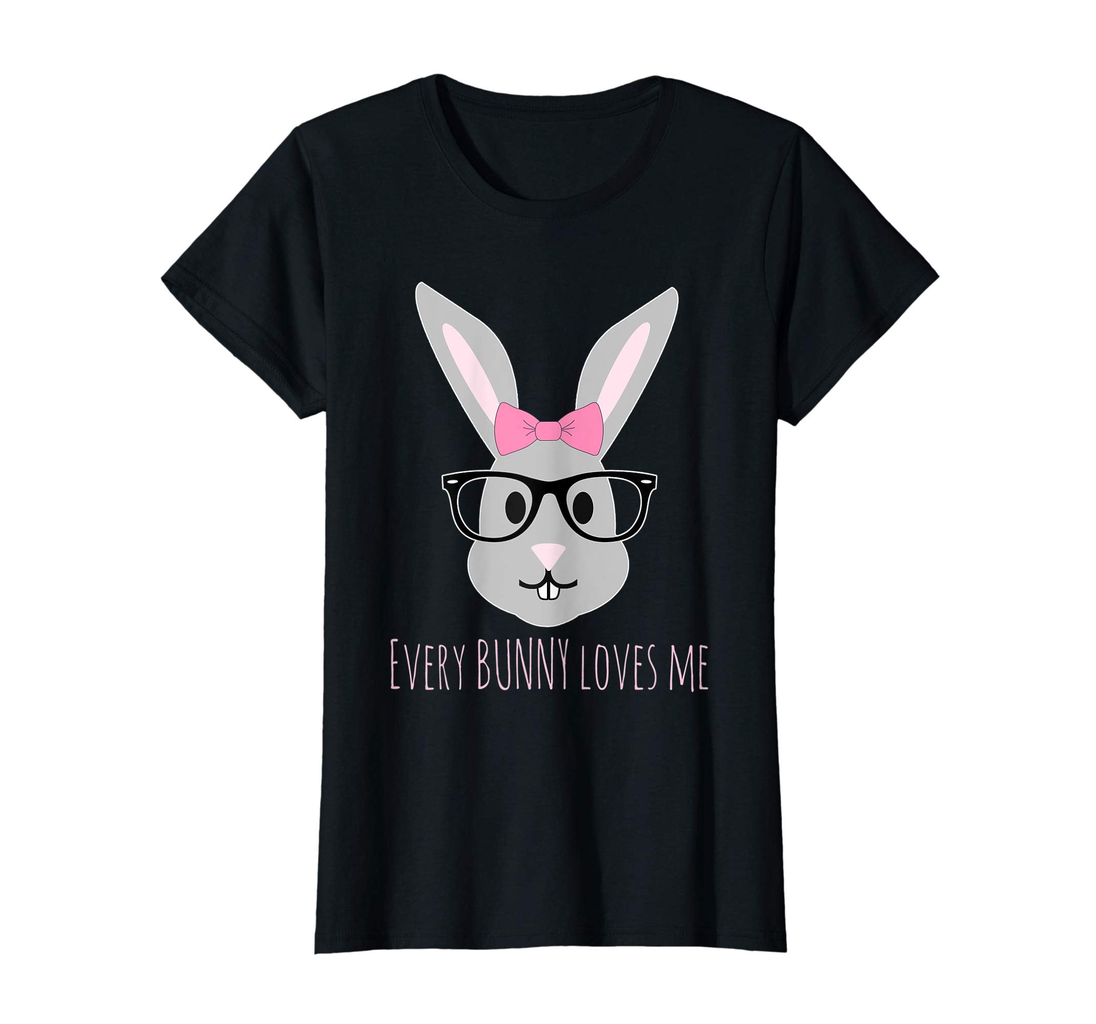 Happy Easter T-Shirt Cute Girl Bunny with Glasses TShirt