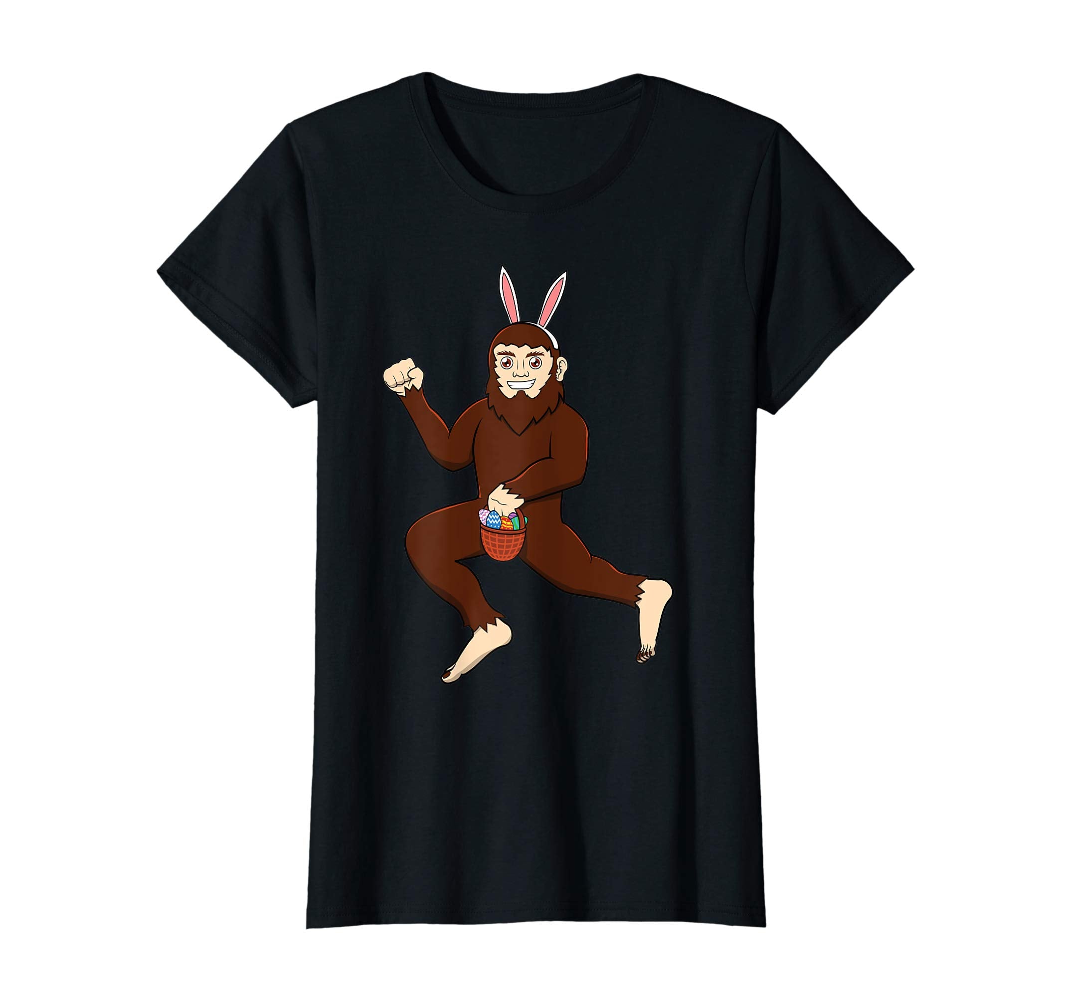 Easter Bigfoot Shirt Bunny Drawing Funny Rabbit Gift Idea