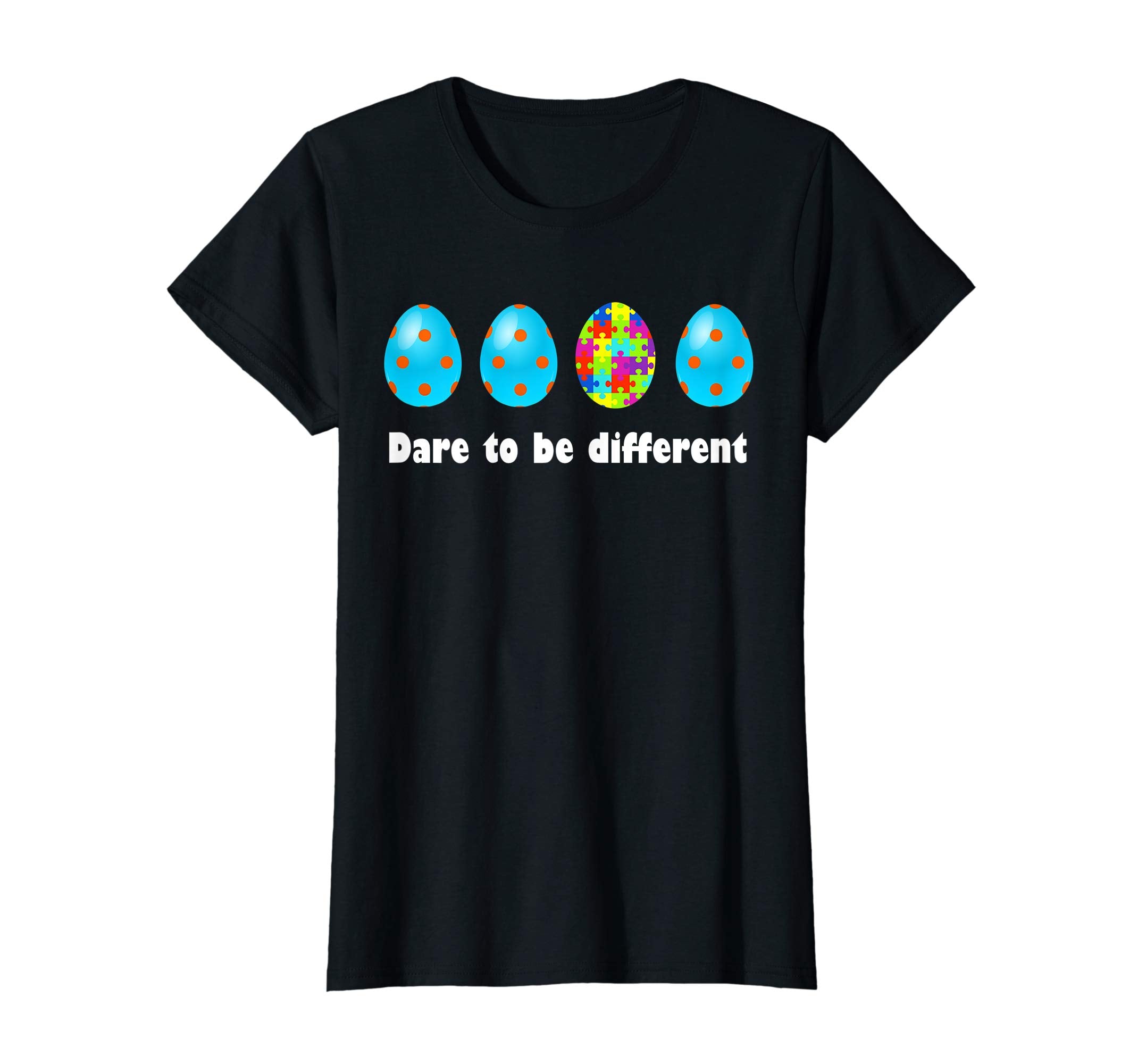 Dare to be different easter eggs Autism Puzzle Tee Shirt