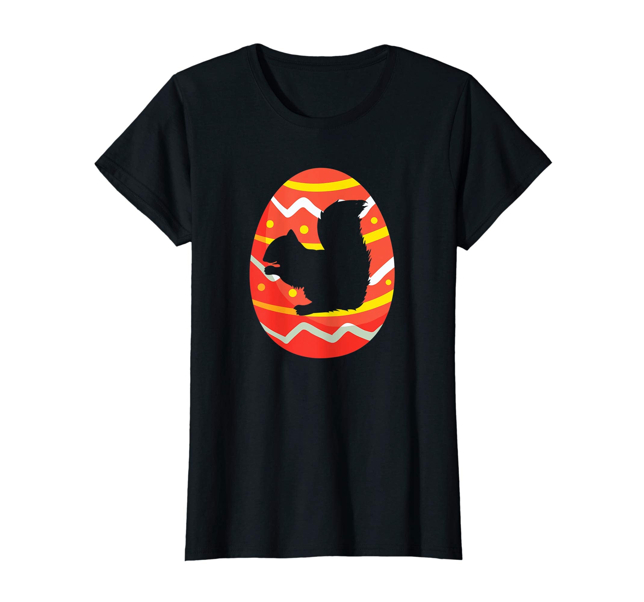 Happy Squirrel Easter Egg Bunny T-Shirt for Kids Boys Girls