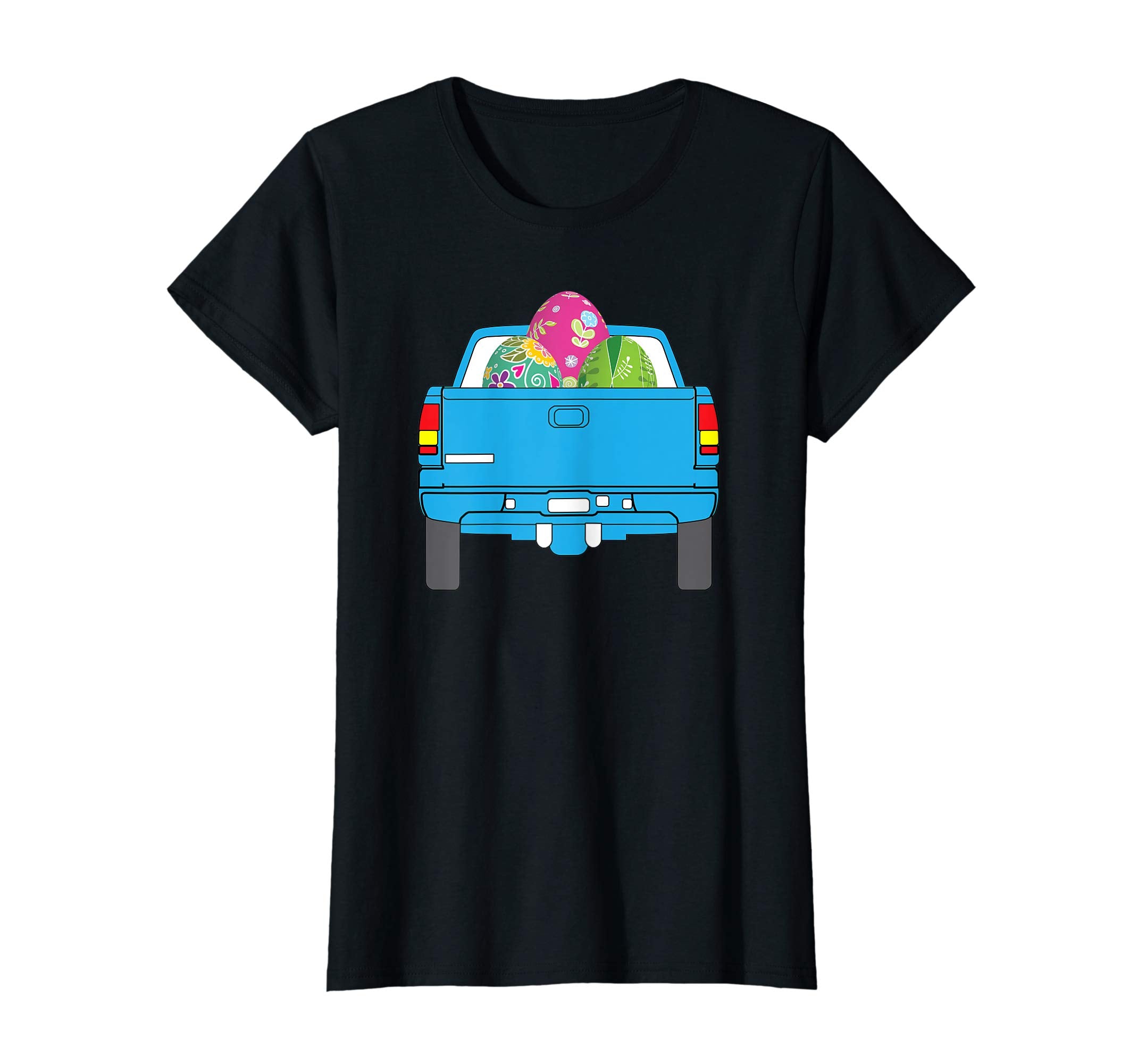Pickup Car Truck Carying Eggs Easter Day T-Shirt Egg Hunting
