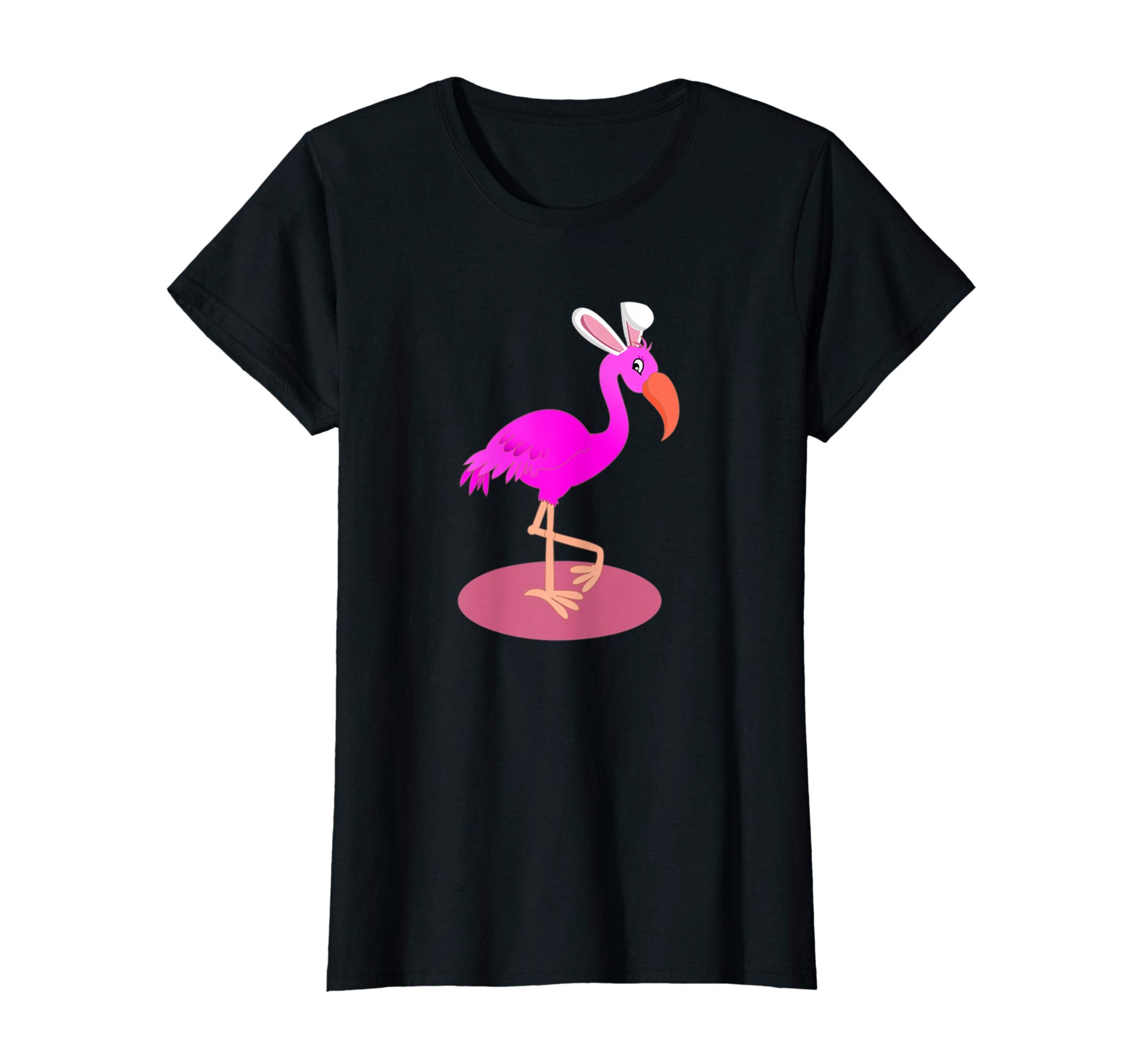 Flamingo With Easter Bunny Ears Cute Pink Bird t shirt