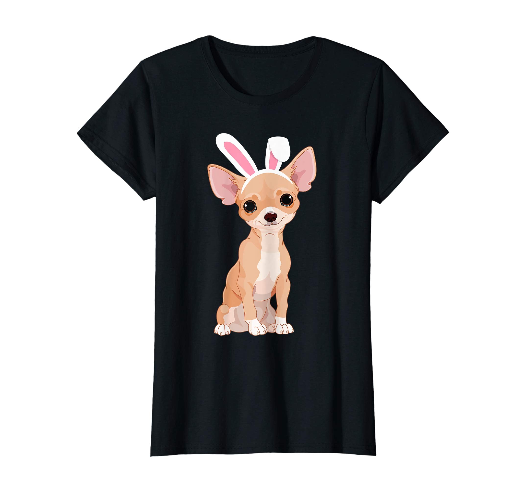 Chihuahua Dog With Bunny Rabbit Hat Easter Happy Day Shirt