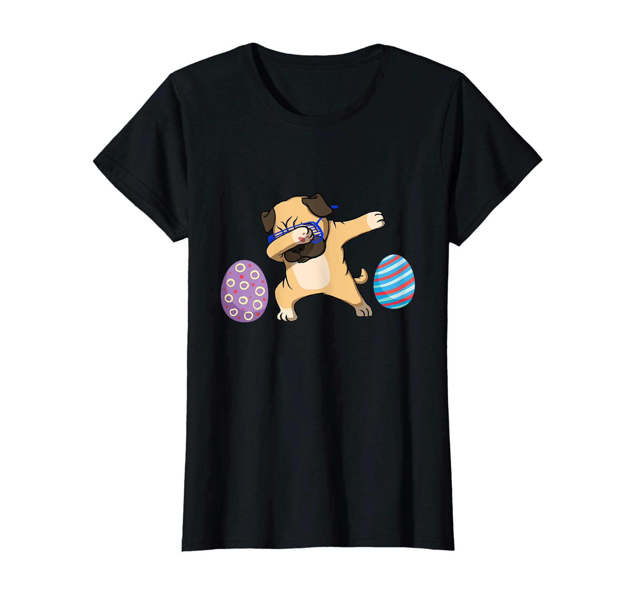 Pug Dabbing Eggs Easter Cute Easter Shirts For Boys