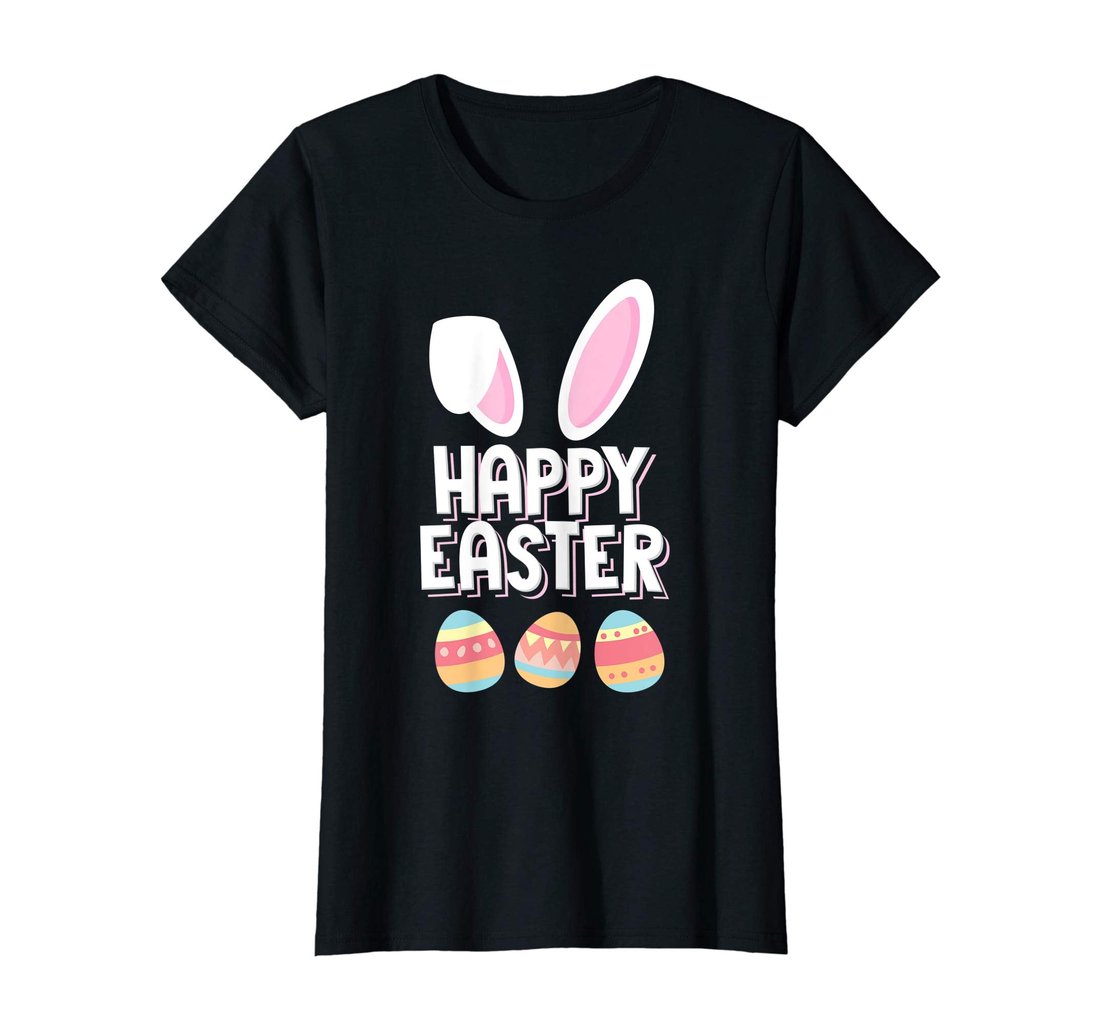 Happy Easter Shirt Funny Bunny Colorful Eggs Hunt T-Shirt