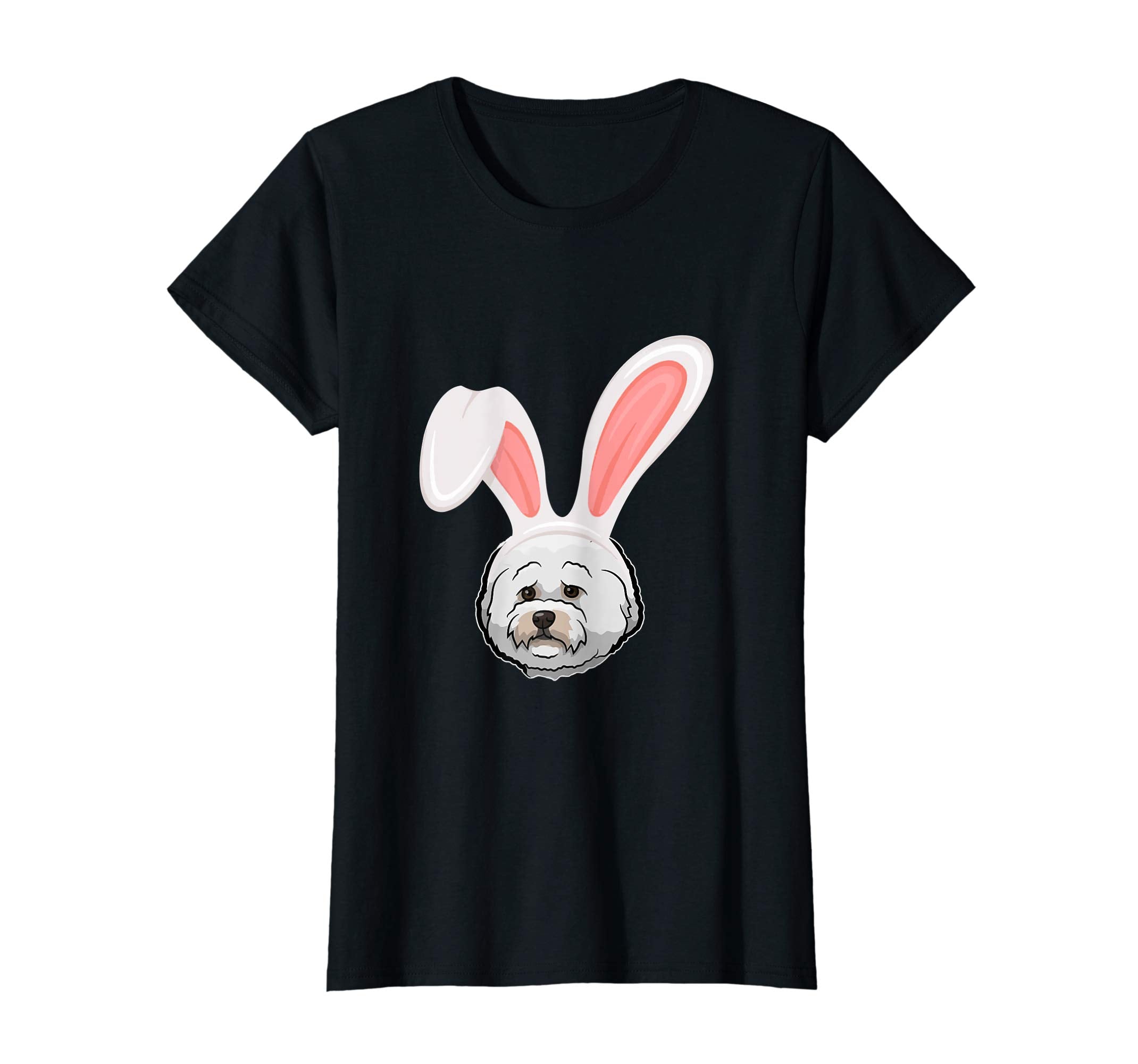 Bichons Frise Dressed As Easter Bunny With Rabbit Ears Shirt