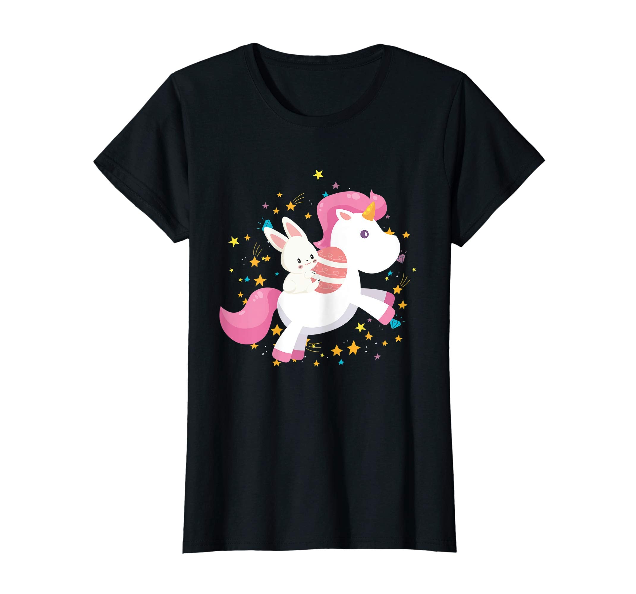 Easter Bunny Unicorn Riding T Shirt Funny Easter Gift For Ki