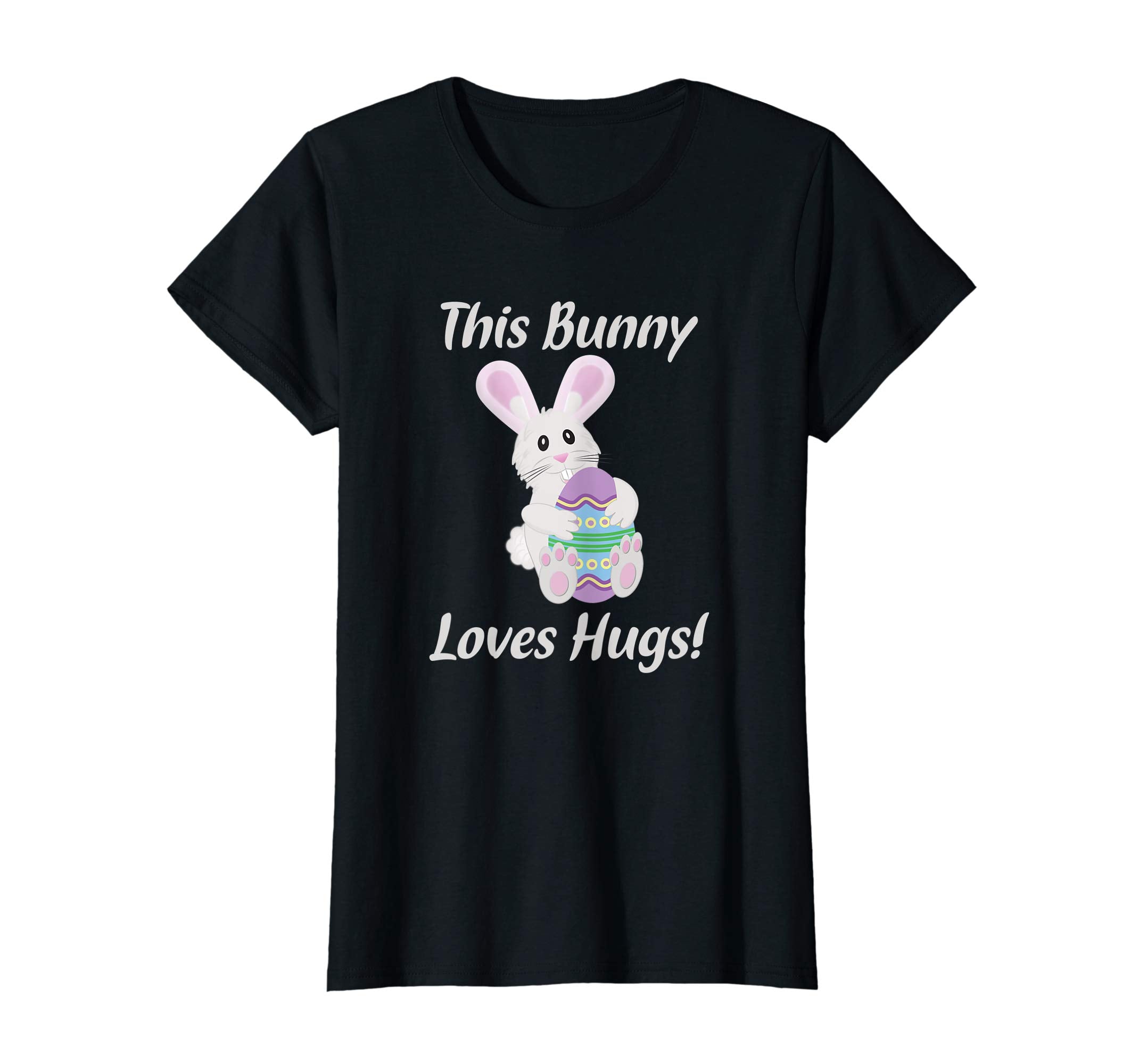 Cute Easter Bunny Hugging Beautiful Easter Egg T Shirt