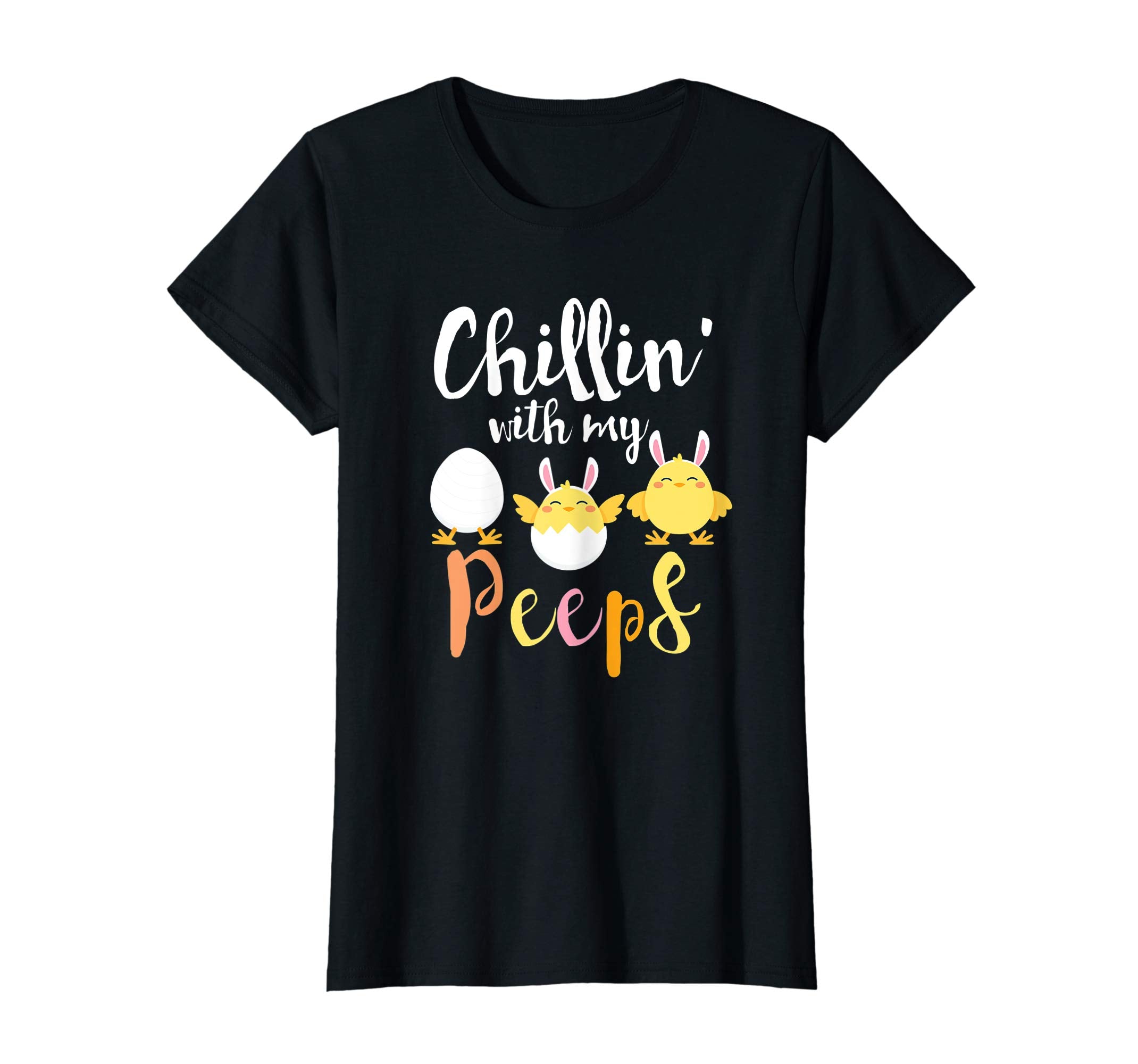 Funny Chillin' With My Peeps Easter Shirt Gift Tee