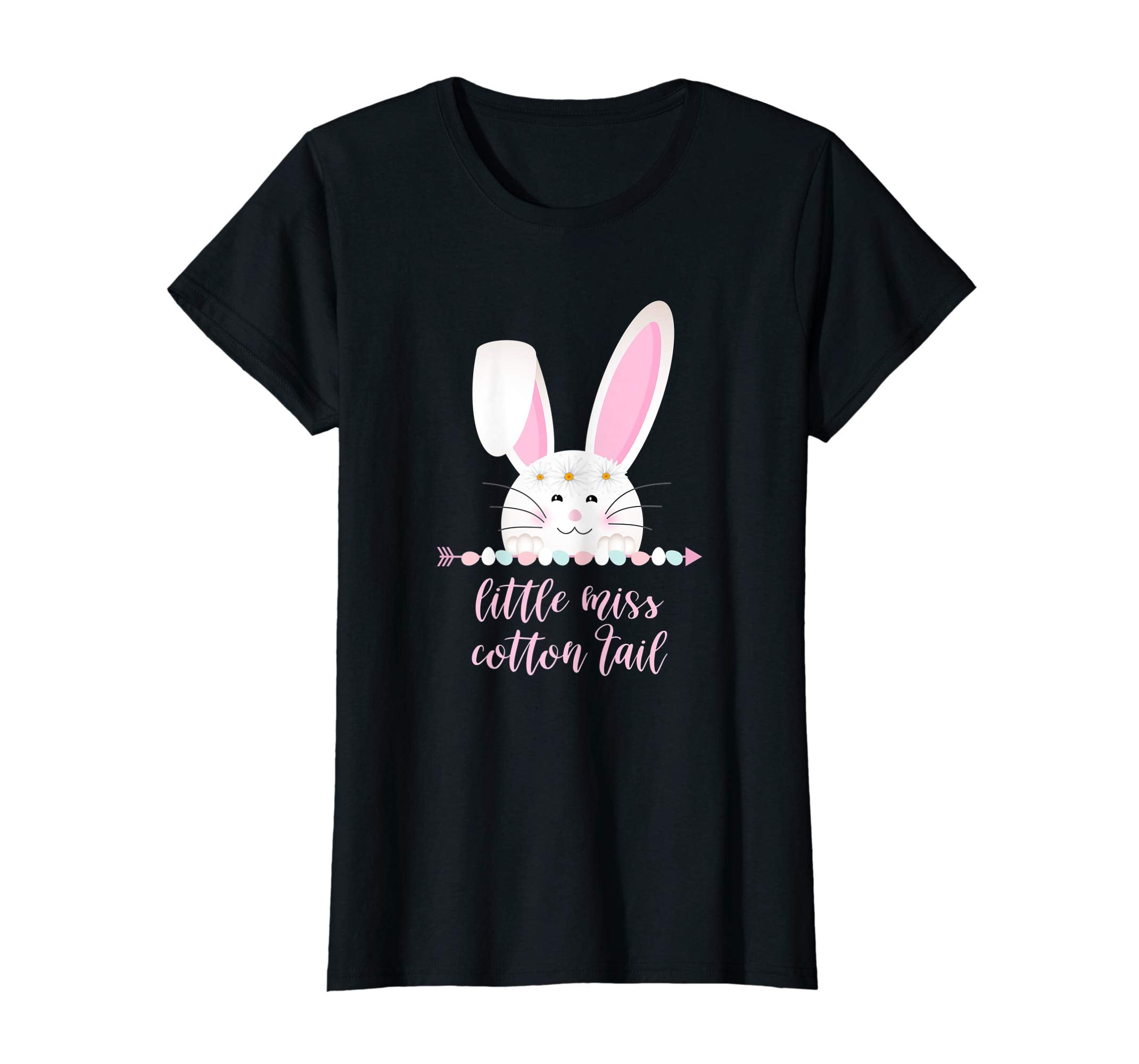 Little Miss Cotton Tail Easter Bunny T-Shirt for Girls Women