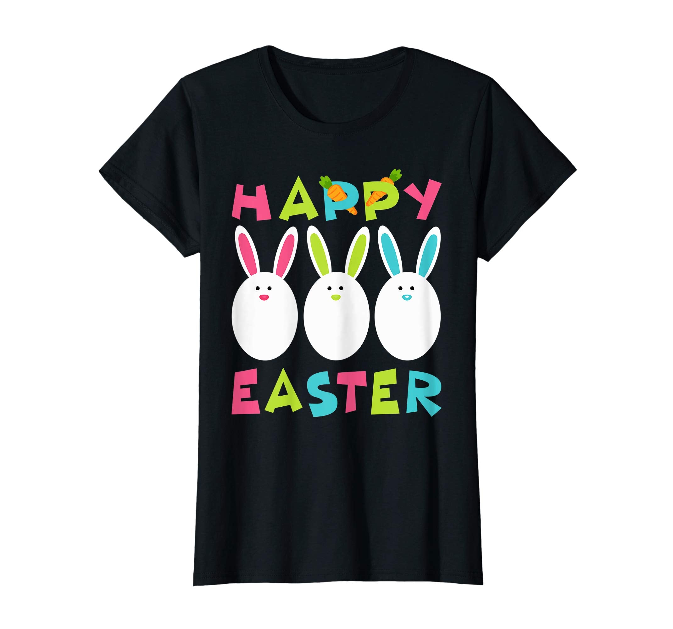 Happy Easter Real Bunny T Shirt Colorful Egg Hunt