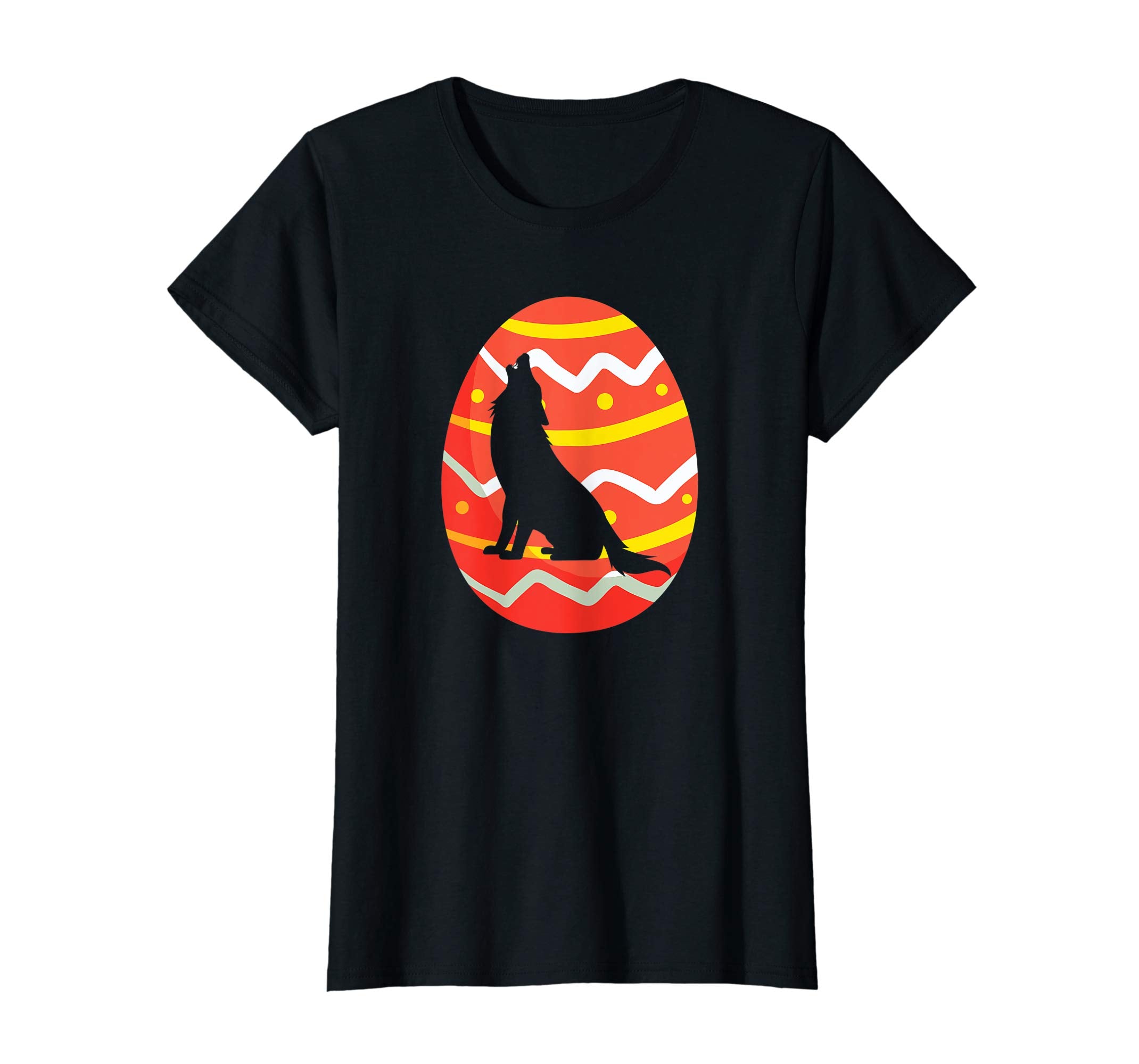 Wolves Happy Easter Bunny Egg T-Shirt for Kids Boys Girls