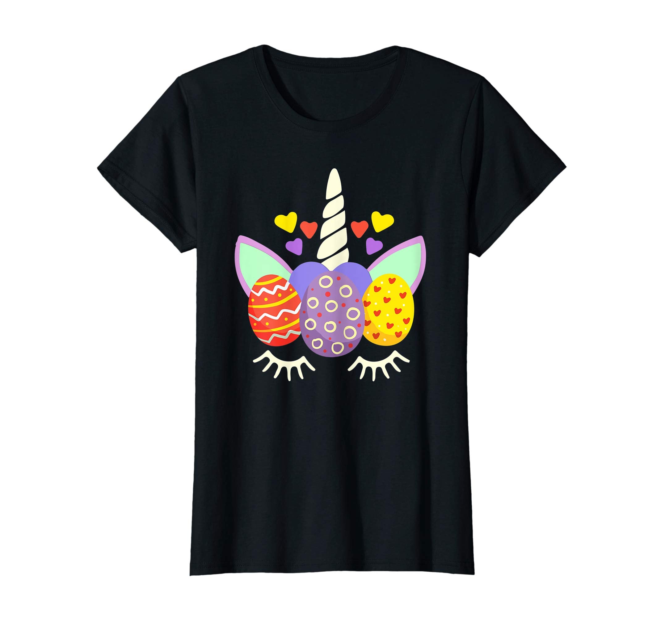 Unicorn Face Egg Hunt Happy Easter Kids Boys Girls T Shirt