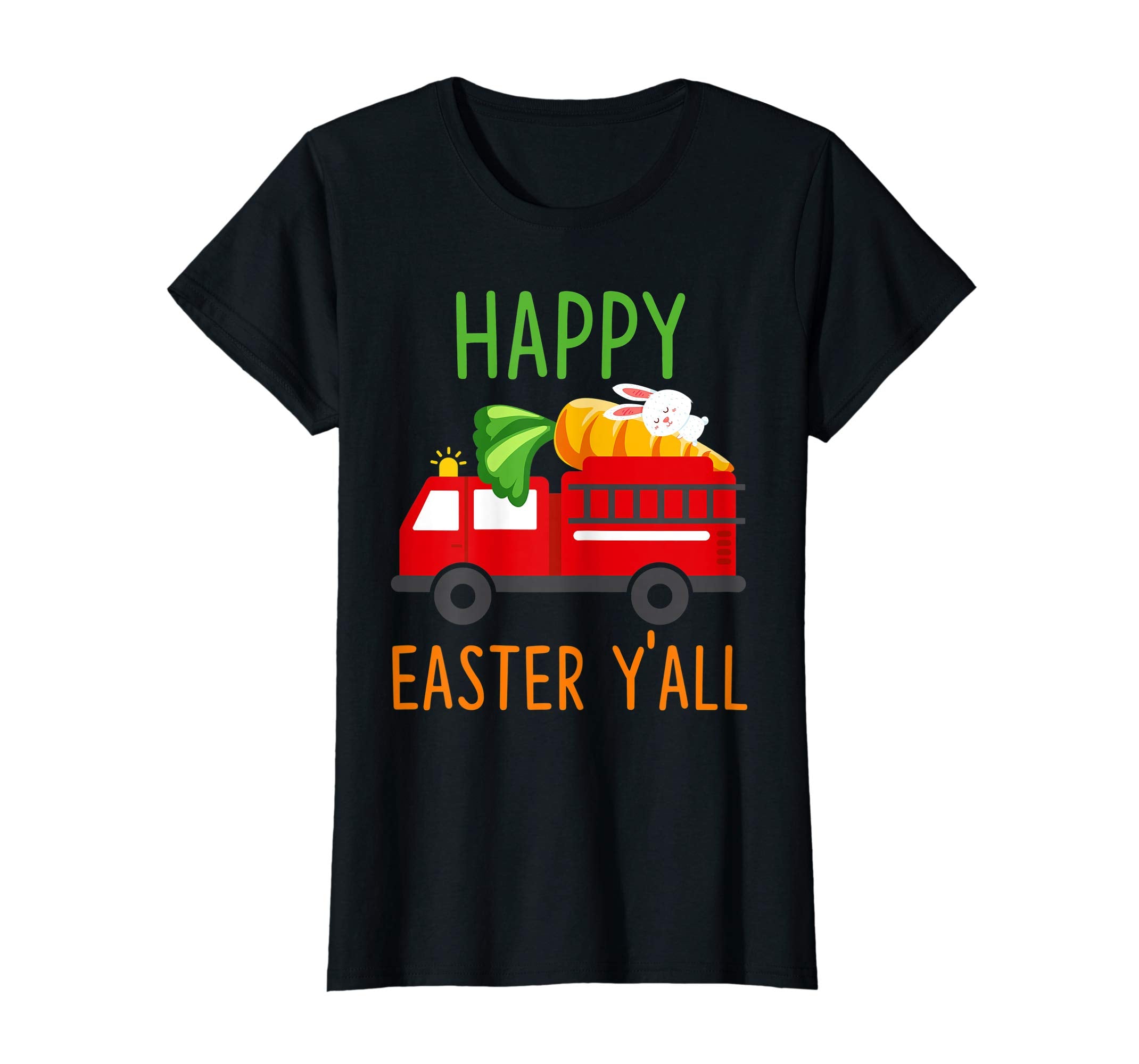 Firefighter-Truck Happy-Easter-Y'all T-shirt
