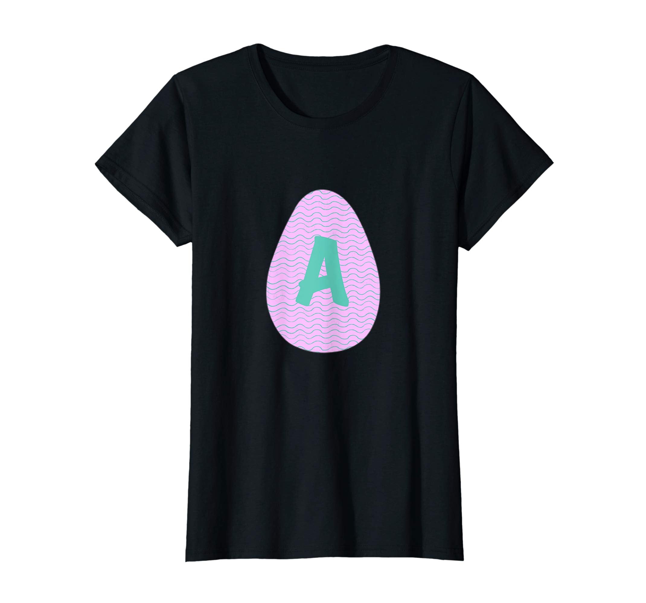 Easter Egg Children's Girl's Boy's Initial Letter A T-Shirt
