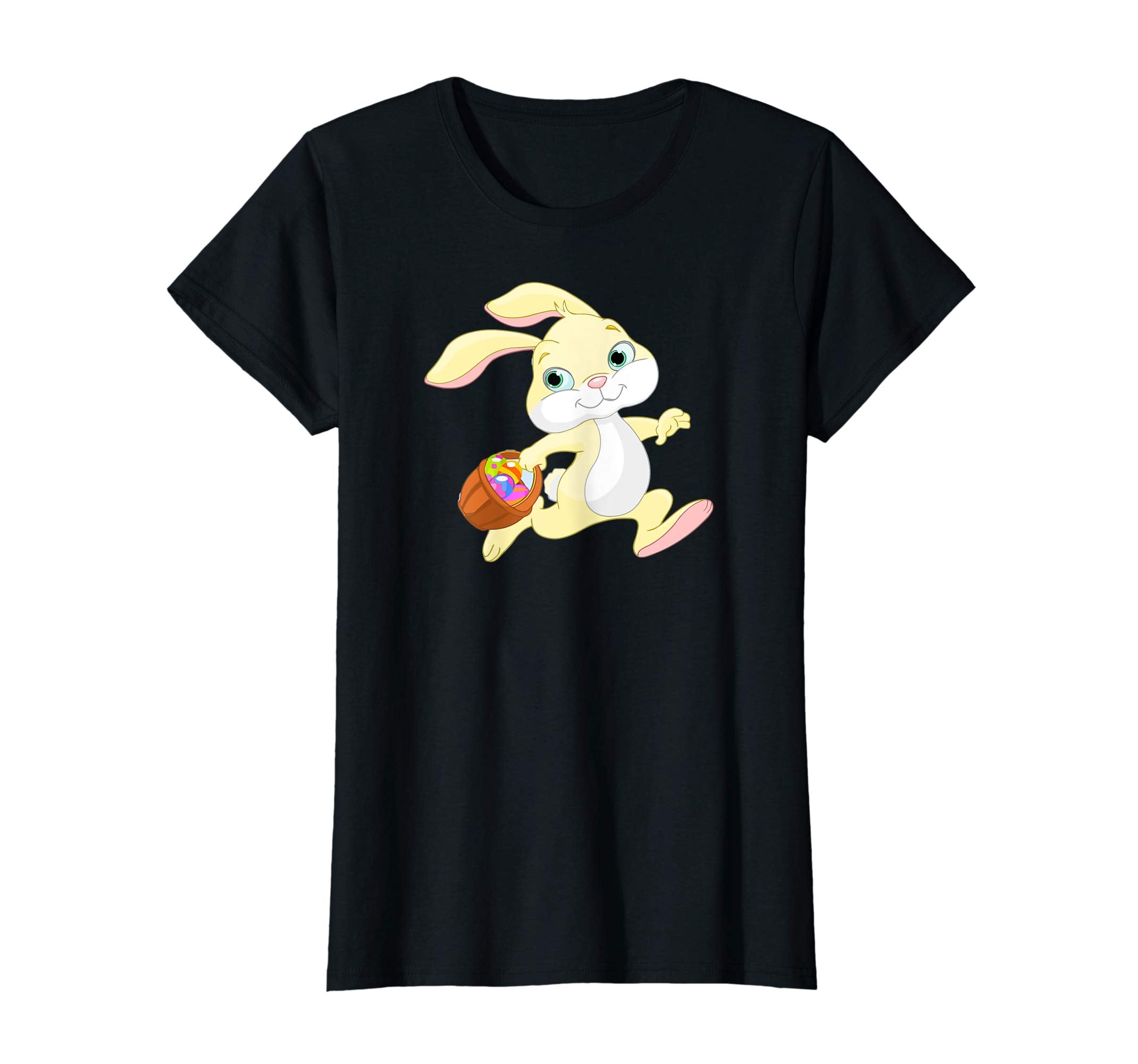 Cute Bunny Running With Basket of Easter Eggs Shirt