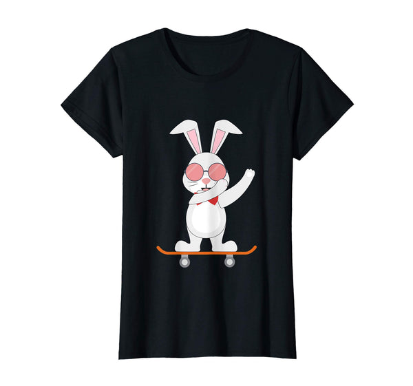 Skateboard Dabbing Easter Bunny Eggs &amp; Basket Tshirt