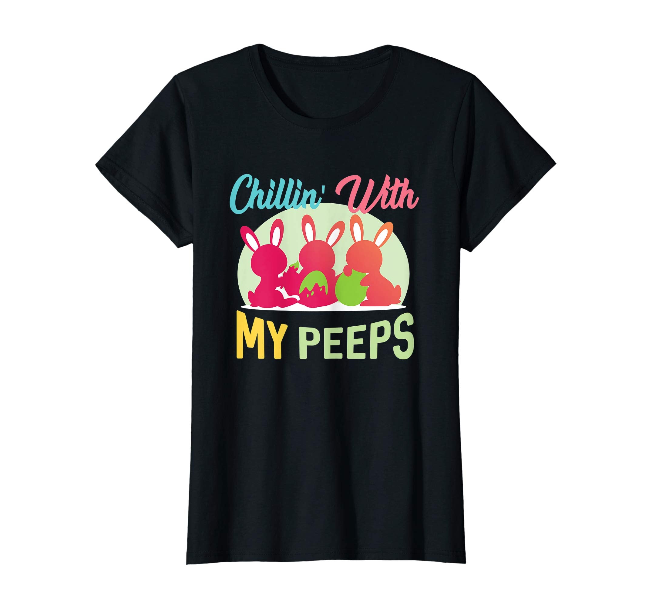 Chillin' With My Peeps Easter Bunny Shirt For Boys and Girls