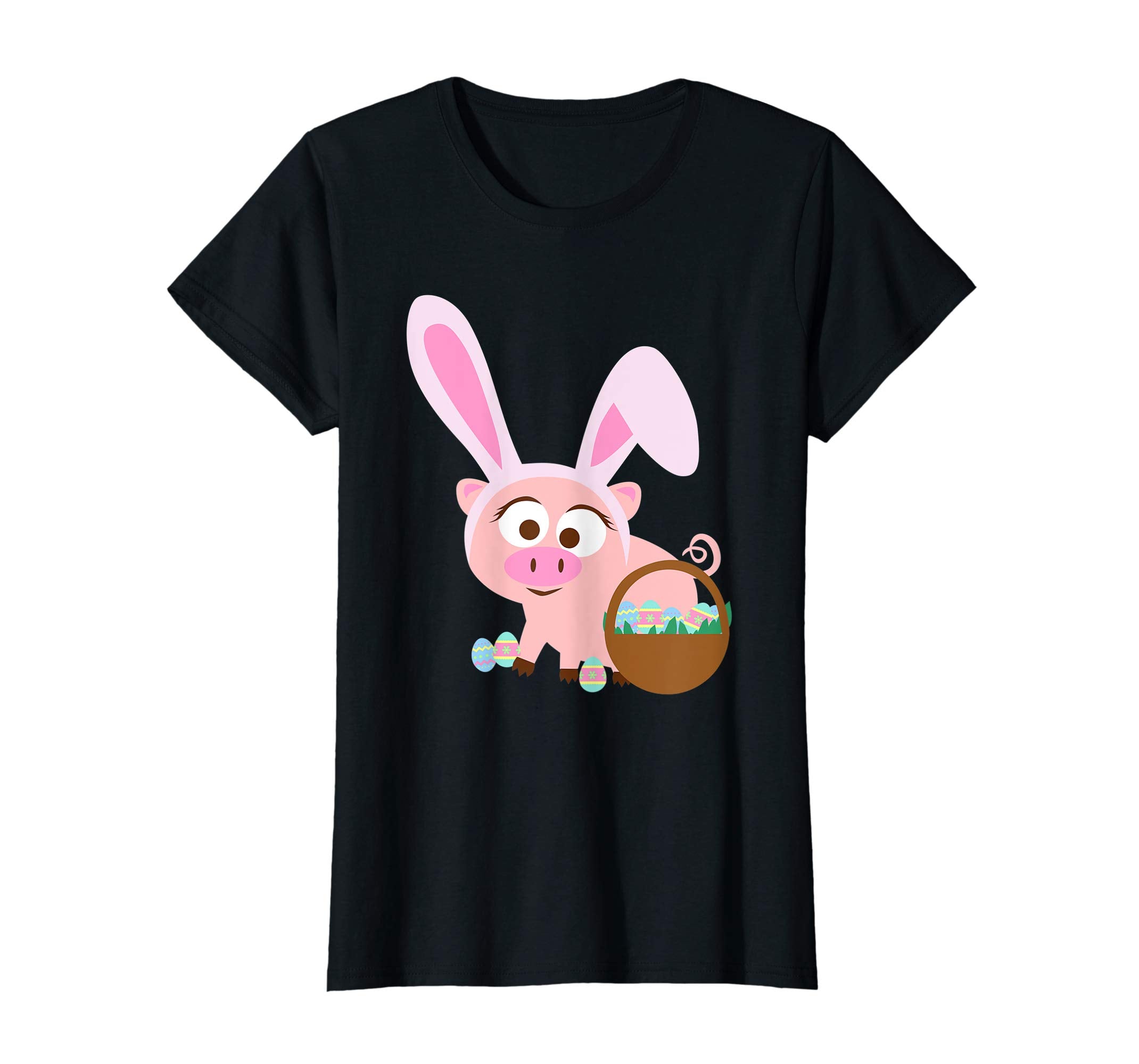 Happy Pig Bunny Ears Easter Eggs for Men Women Kids T Shirt