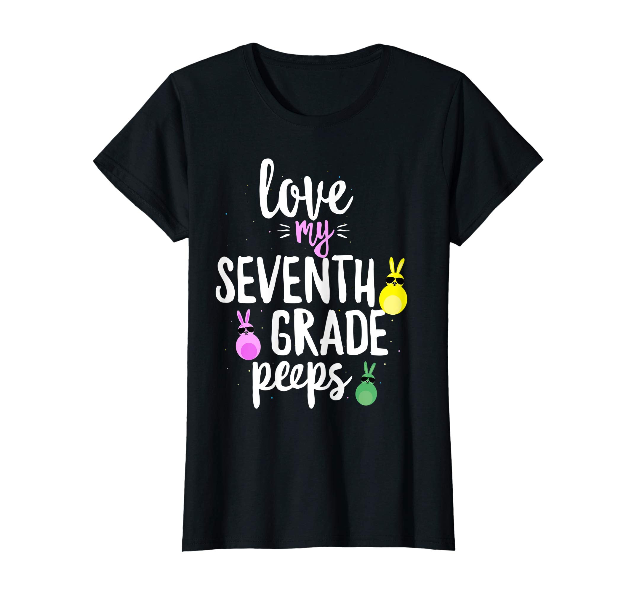 Love My Seventh Grade Peeps Easter Teacher Bunny T-shirt