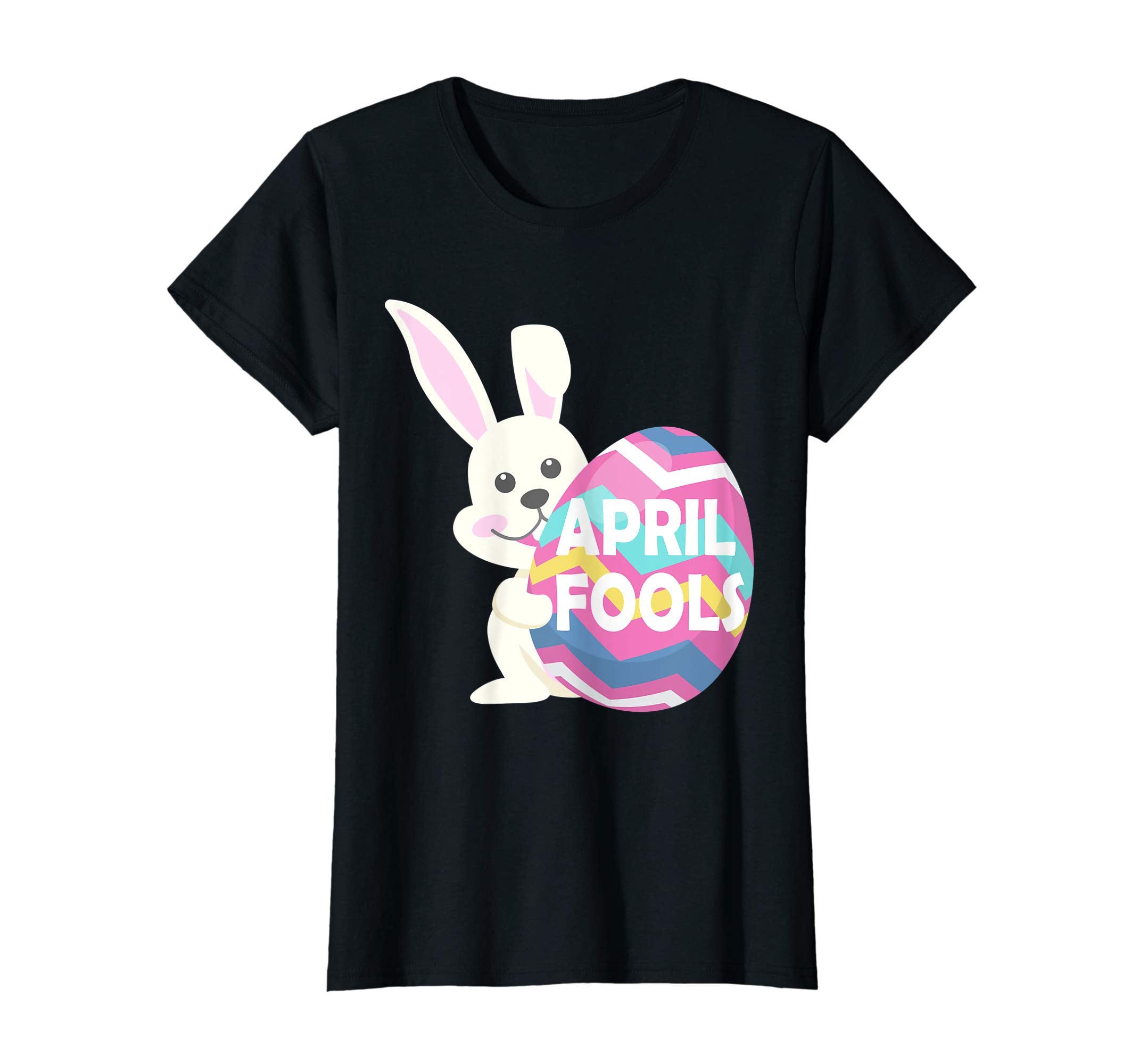 Bunny Rabbit Playing With Big Easter Egg April Fools Shirt