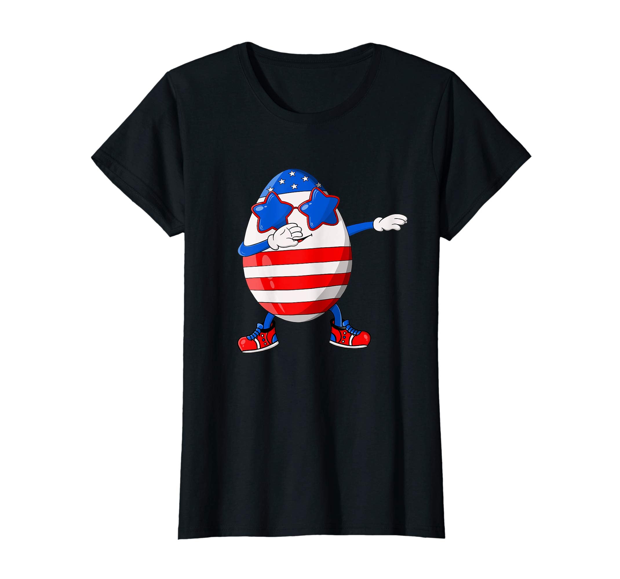 Easter Shirt Funny Dabbing Egg American Flag