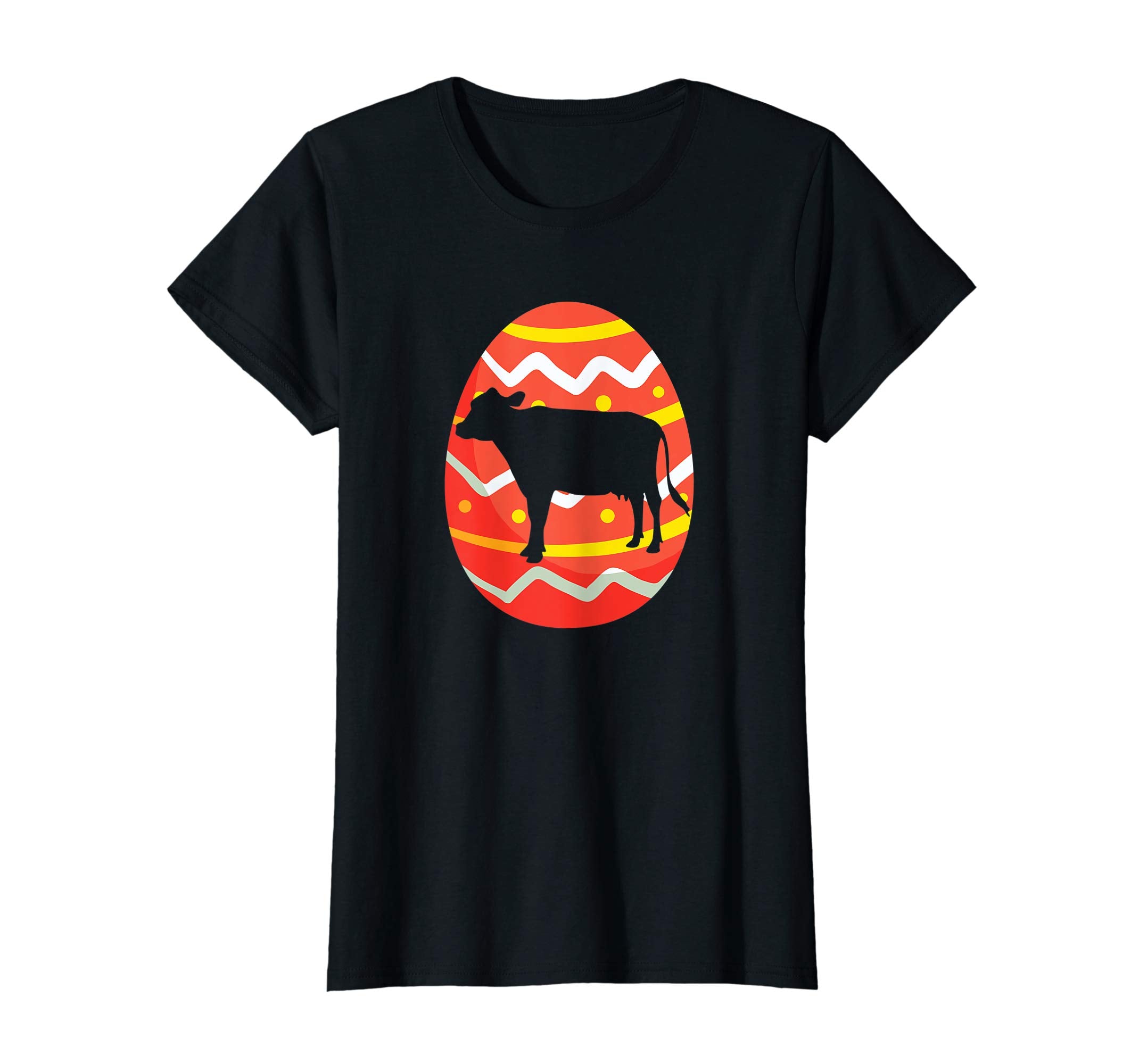 Happy Cow Easter Bunny Egg T-Shirt for Kids Boys Girls