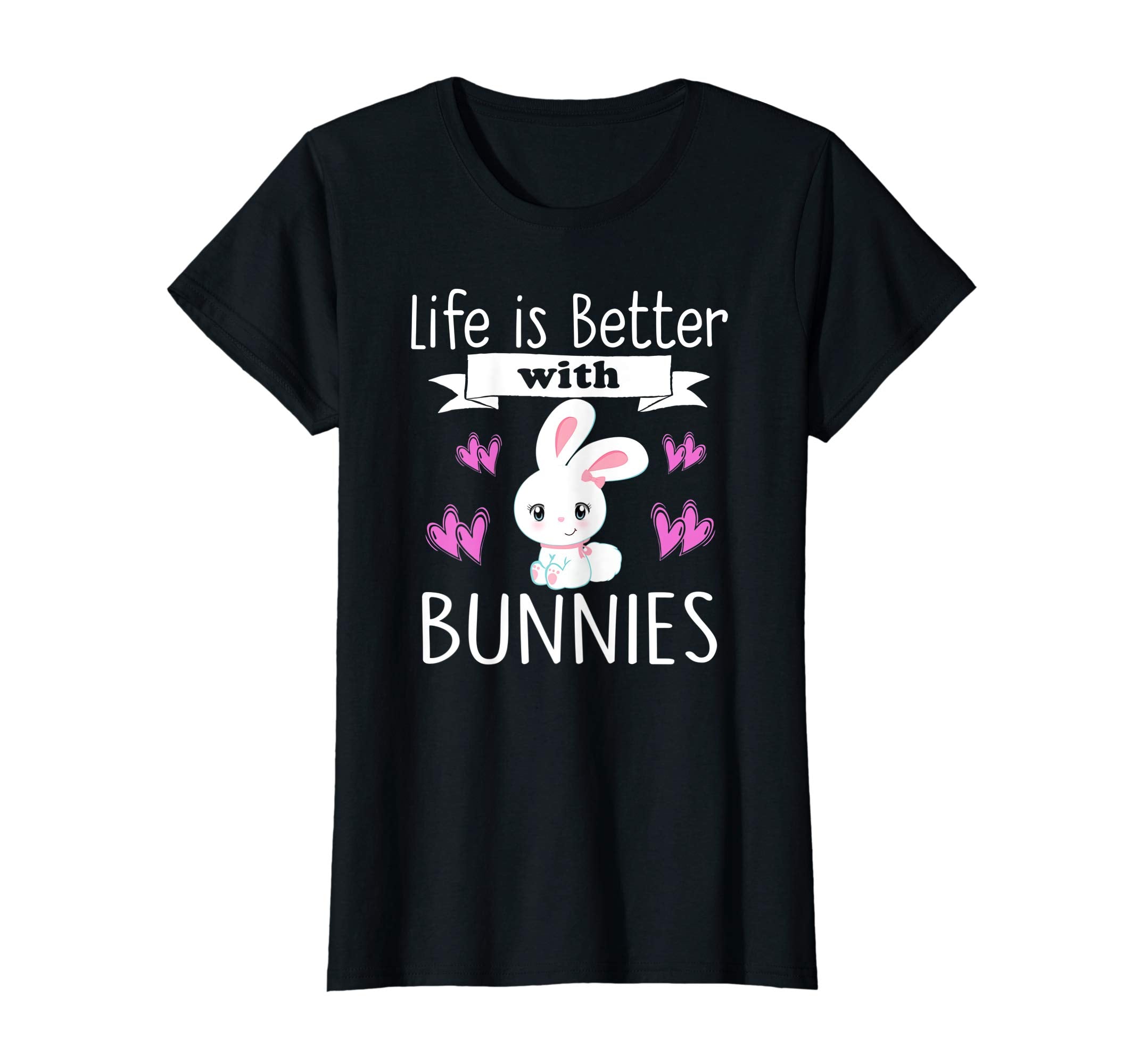 Bunny T-Shirt Girls LIFE IS BETTER WITH BUNNIES Easter Gift