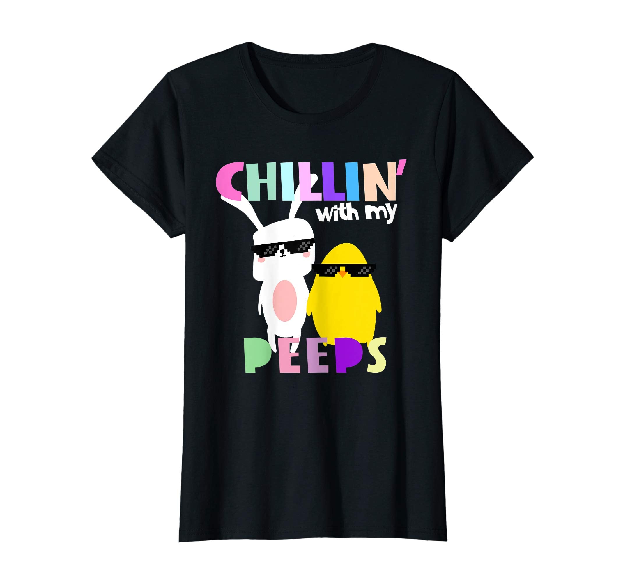 Easter Shirt For Boys Girls Chillin With My Peeps Tshirt