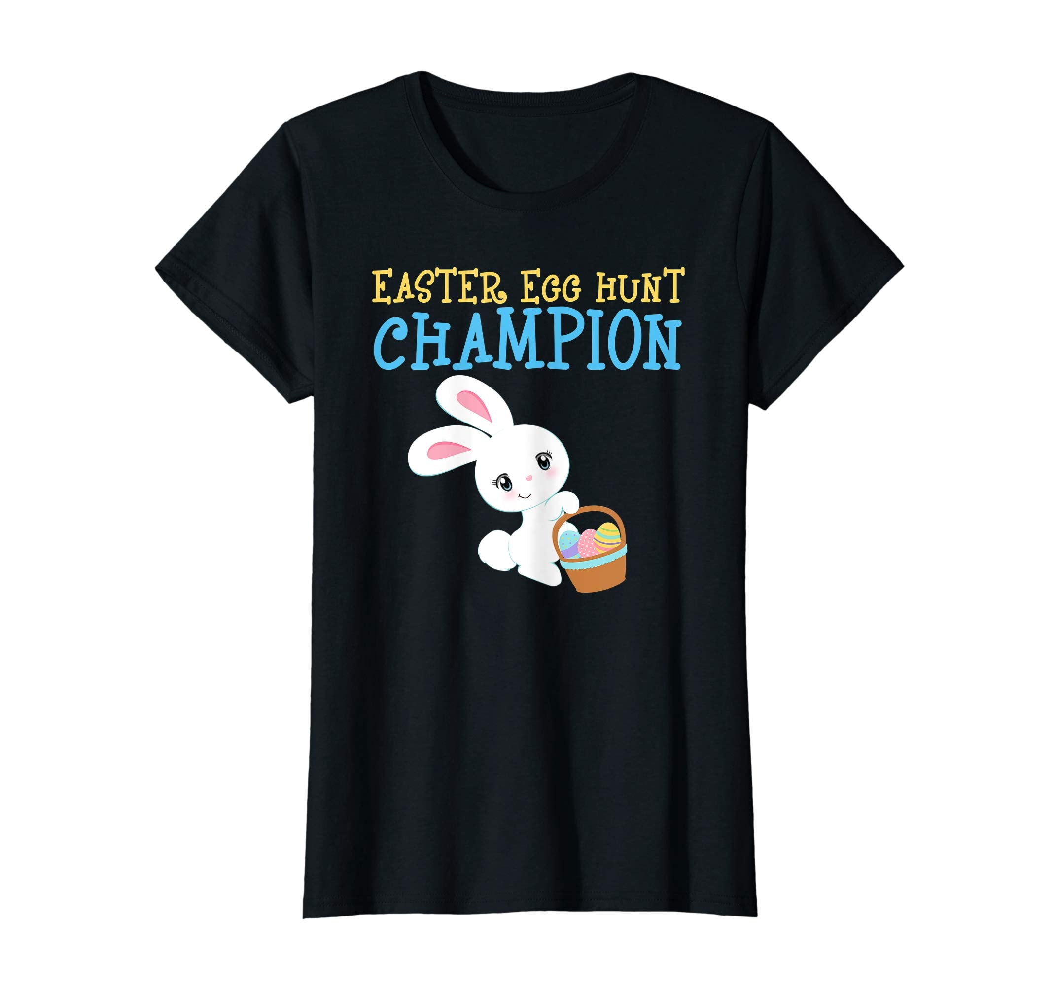 EASTER EGG HUNT CHAMPION Bunny T-Shirt Girls Kids Toddlers